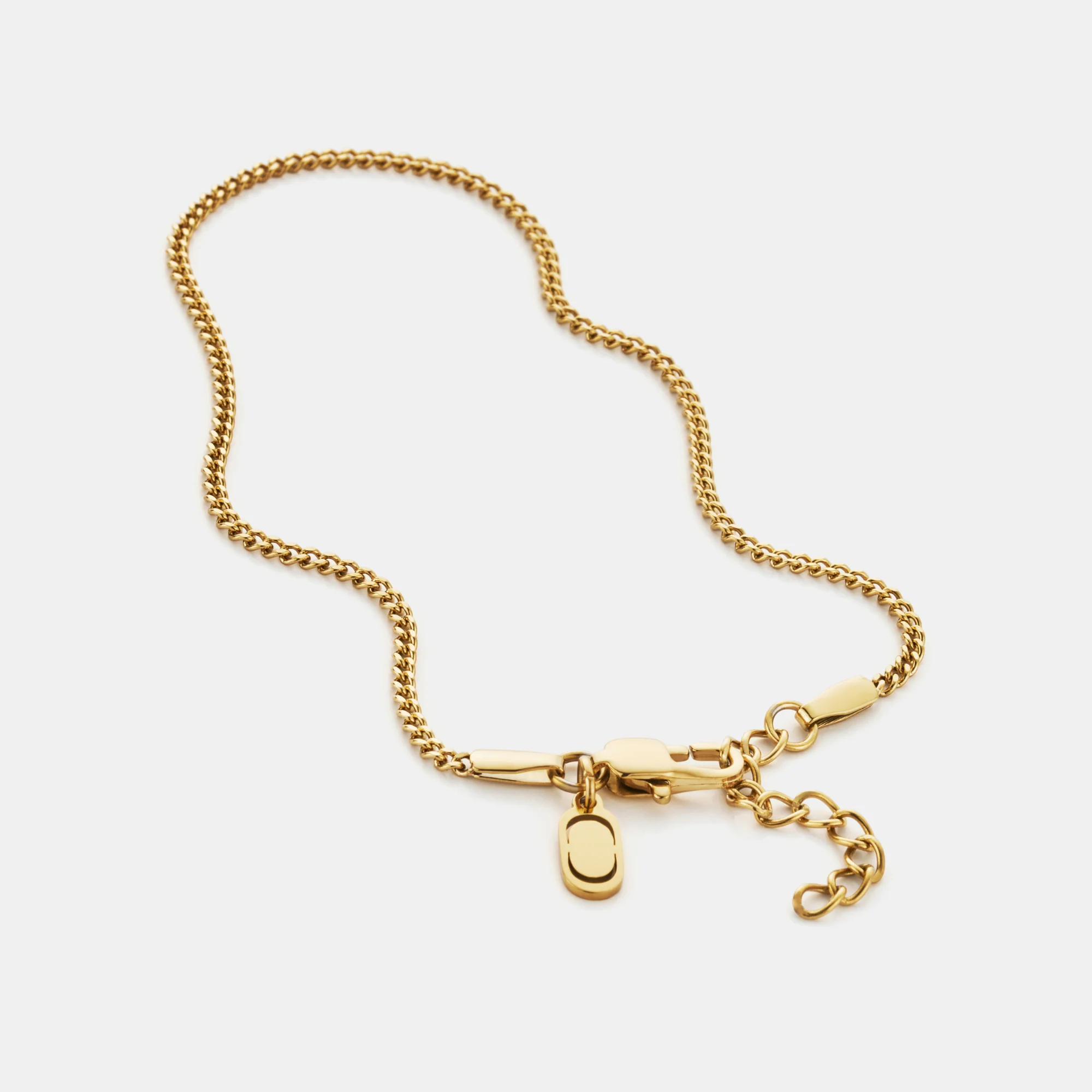 Curb Bracelet (Gold) 2mm - Image 5