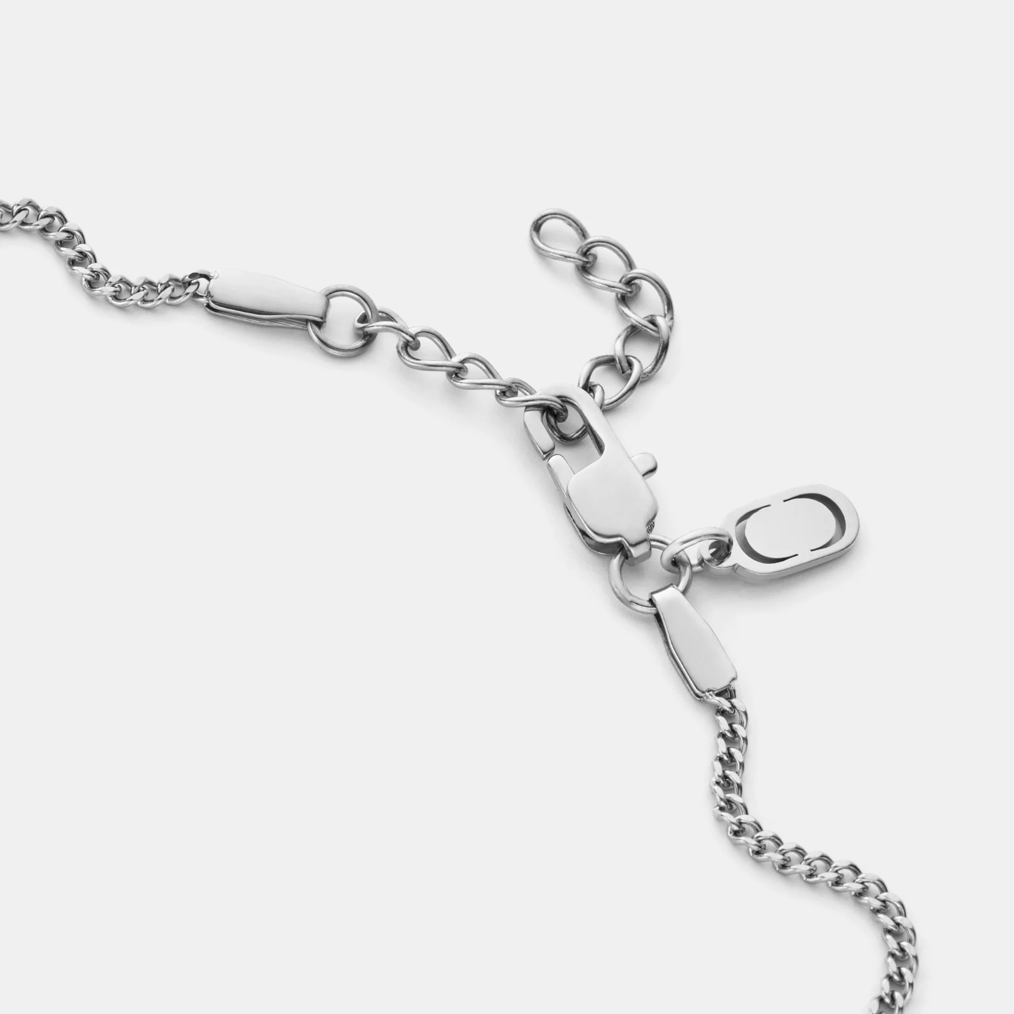 Curb Bracelet (Silver) 2mm - Image 3