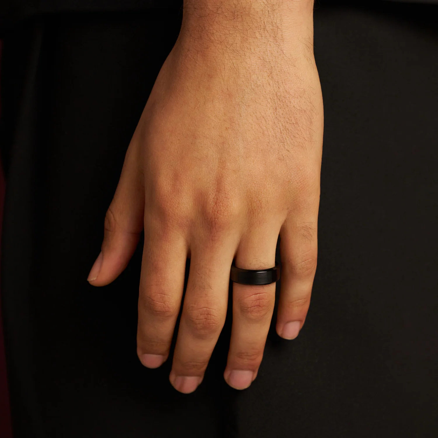Bevelled Ring (Black) 8mm | Tungsten - Image 5