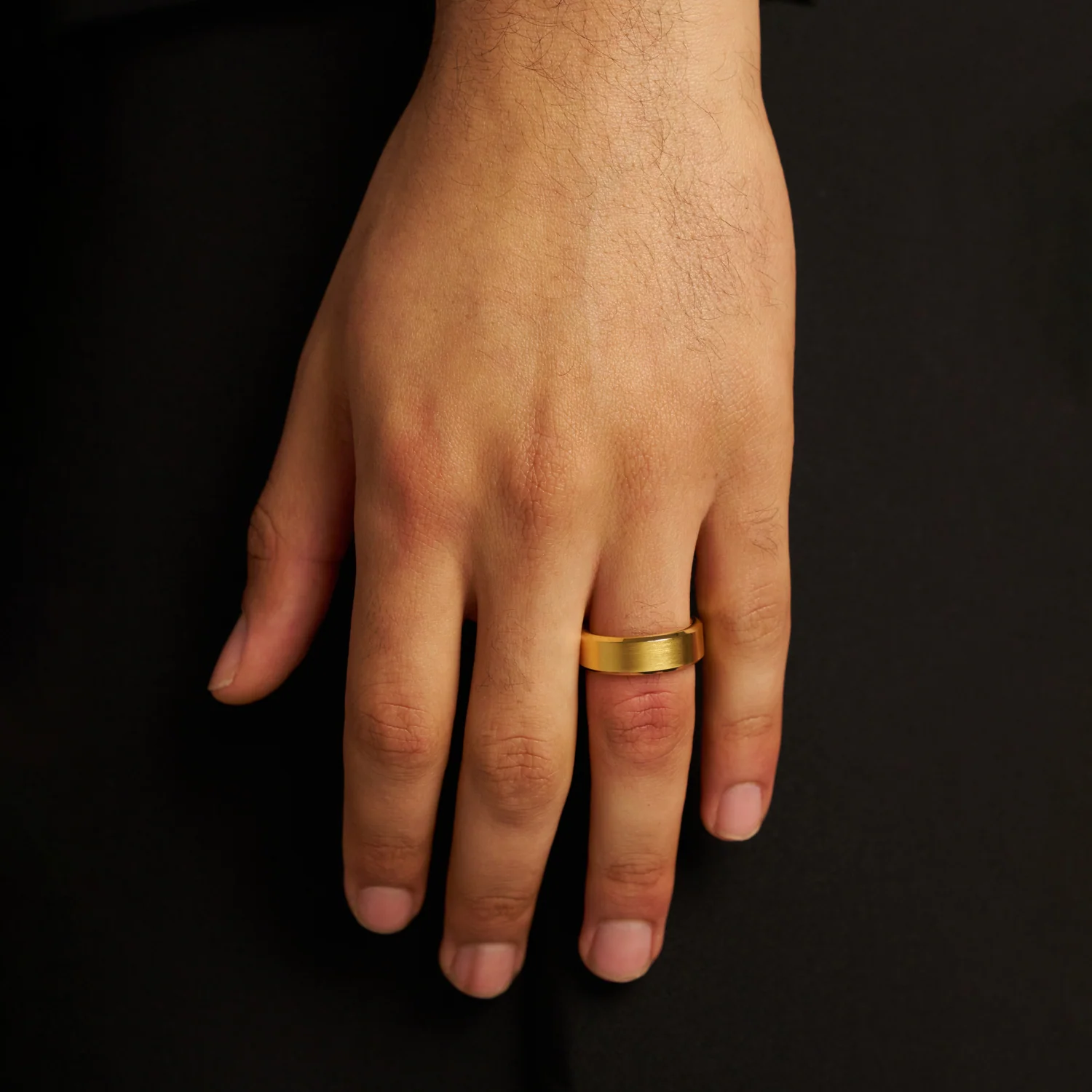 Bevelled Ring (Gold) 8mm | 18ct Gold Tungsten - Image 5