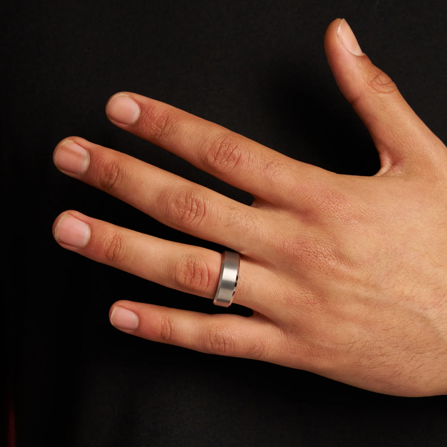 Bevelled Ring (Silver) 8mm | Tungsten - Image 6