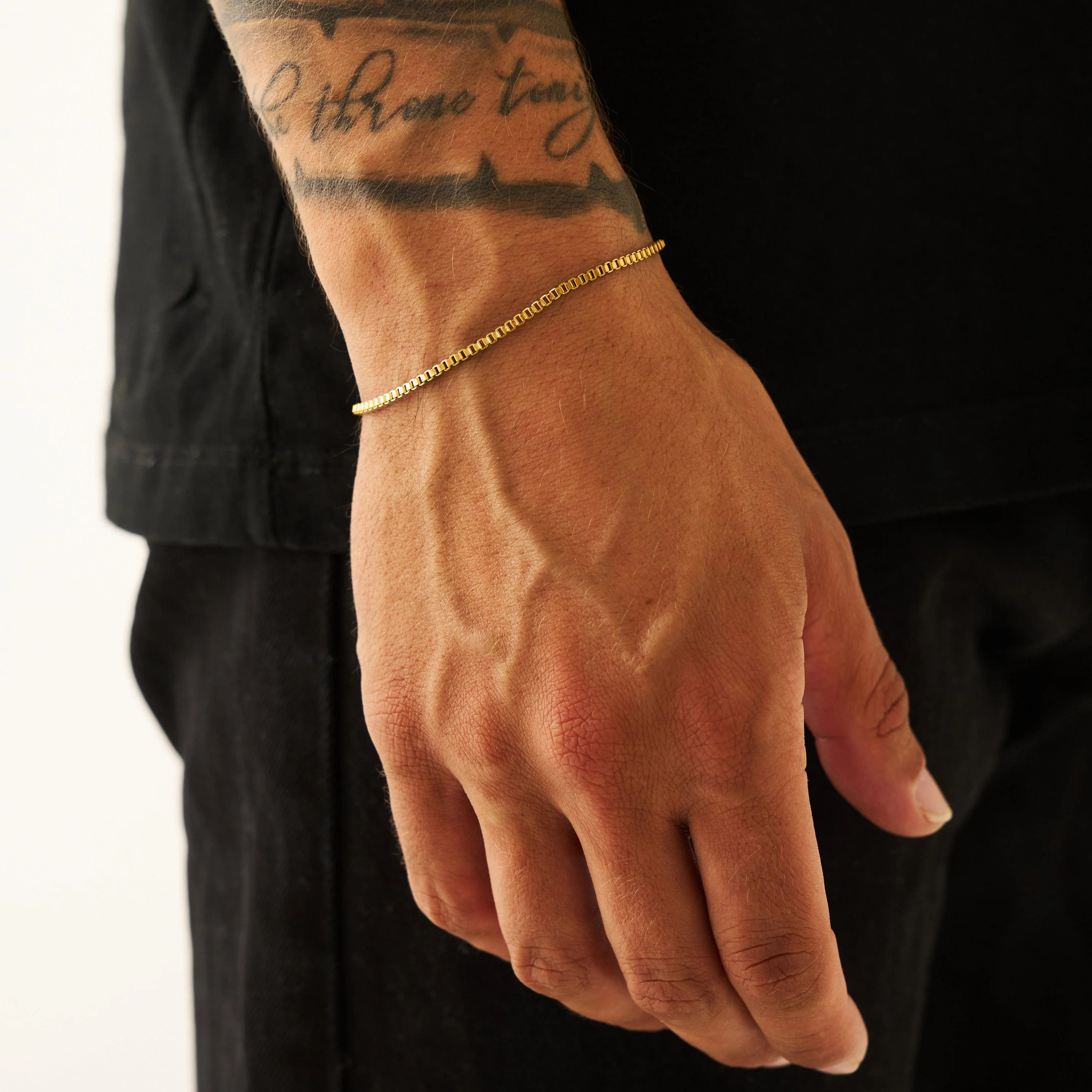 Box Bracelet (Gold) 2mm - Image 2