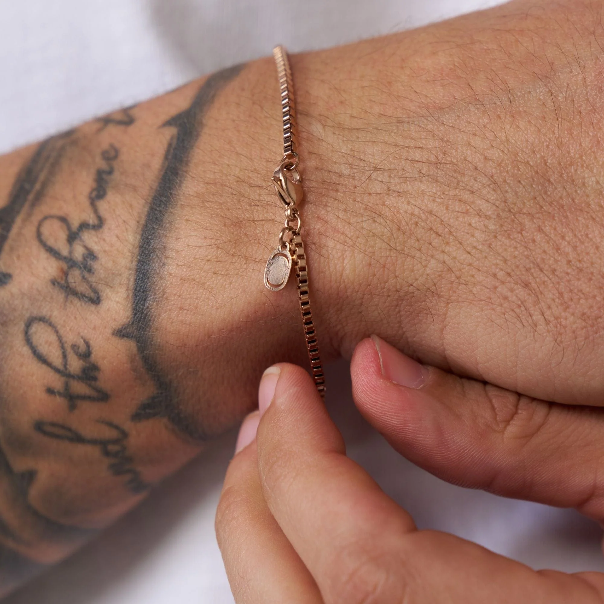 Box Bracelet (Rose Gold) 2mm - Image 3
