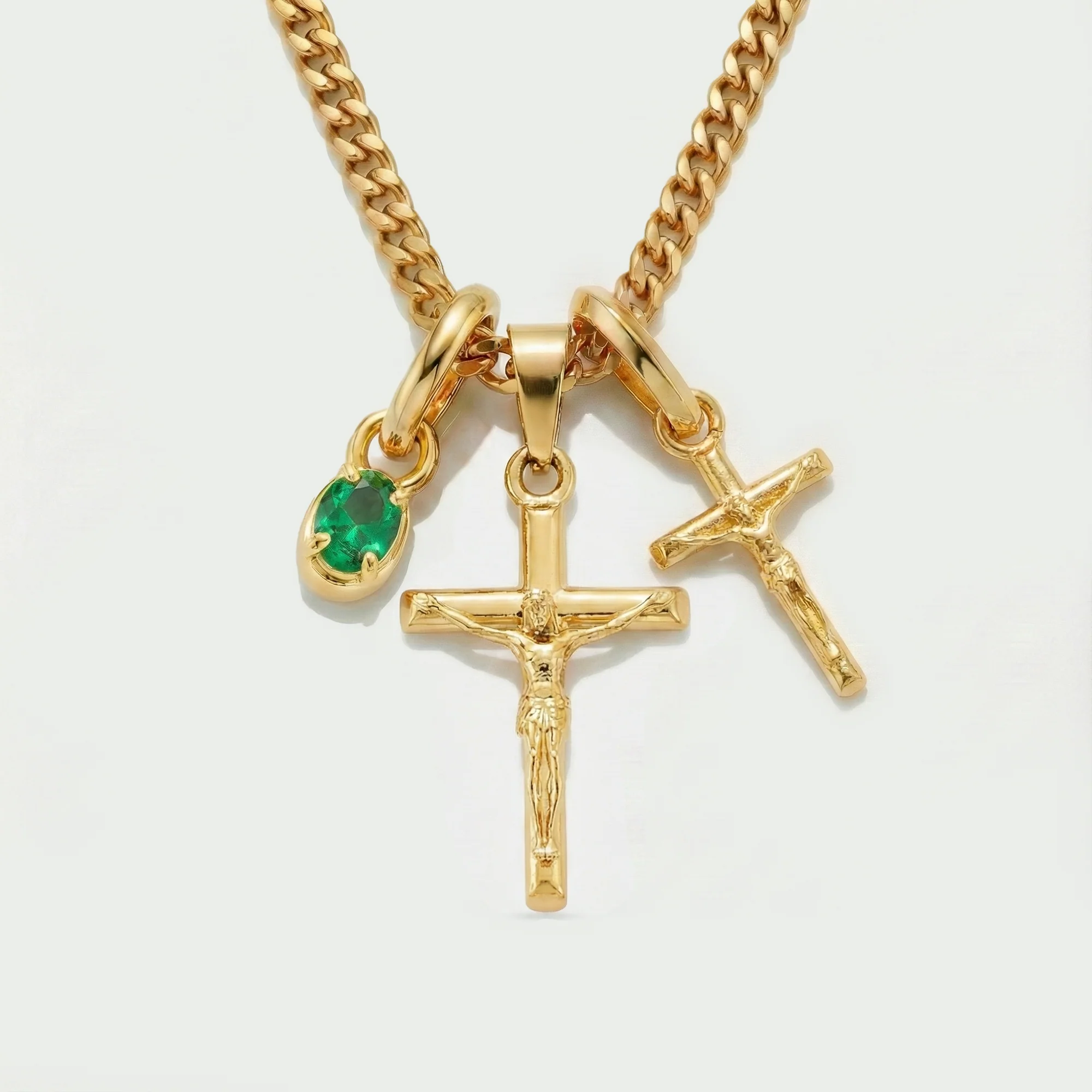 Build Your Own Pendant (Gold) | Emerald Stone - Image 34