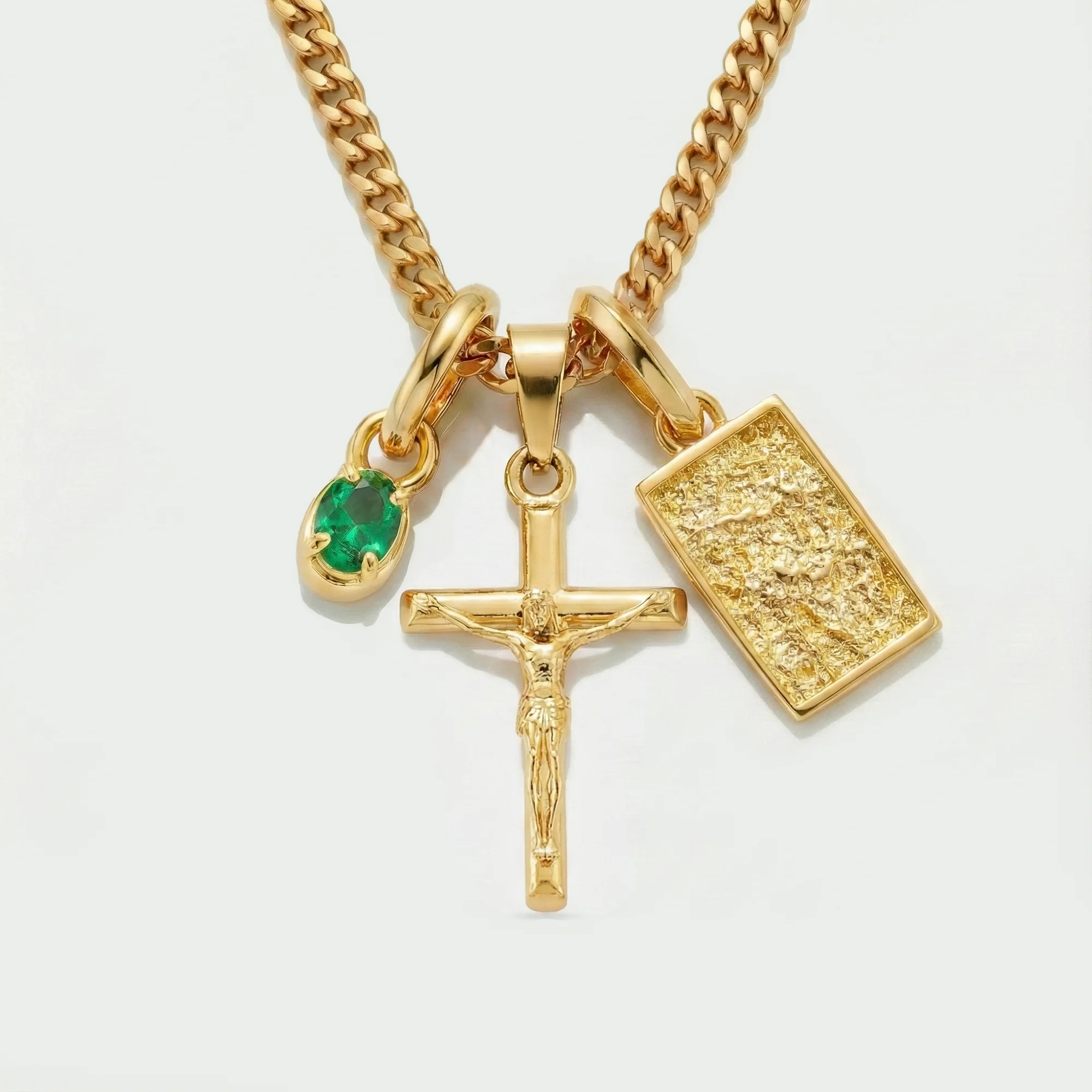 Build Your Own Pendant (Gold) | Emerald Stone - Image 35