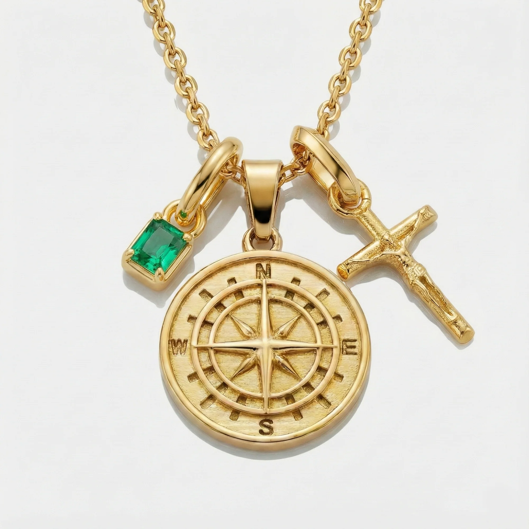 Build Your Own Pendant (Gold) | Emerald Stone - Image 4