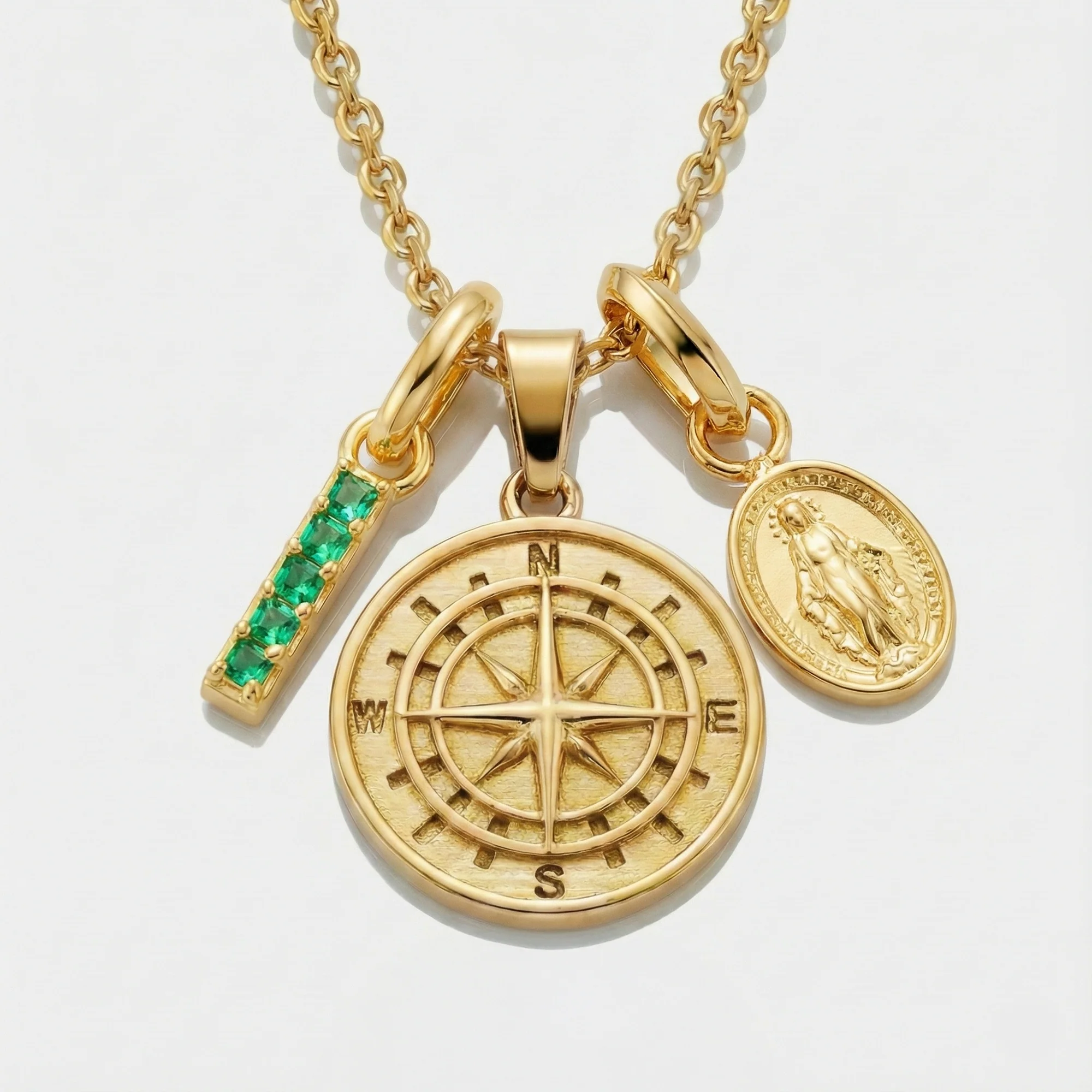 Build Your Own Pendant (Gold) | Emerald Stone - Image 8