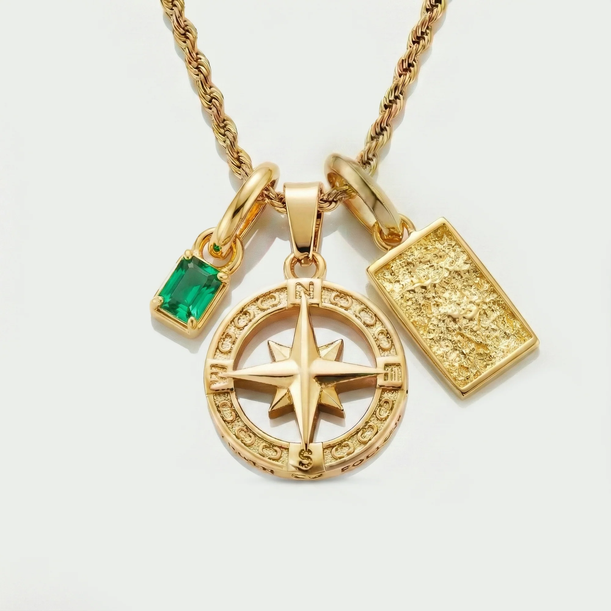 Build Your Own Pendant (Gold) | Emerald Stone - Image 82