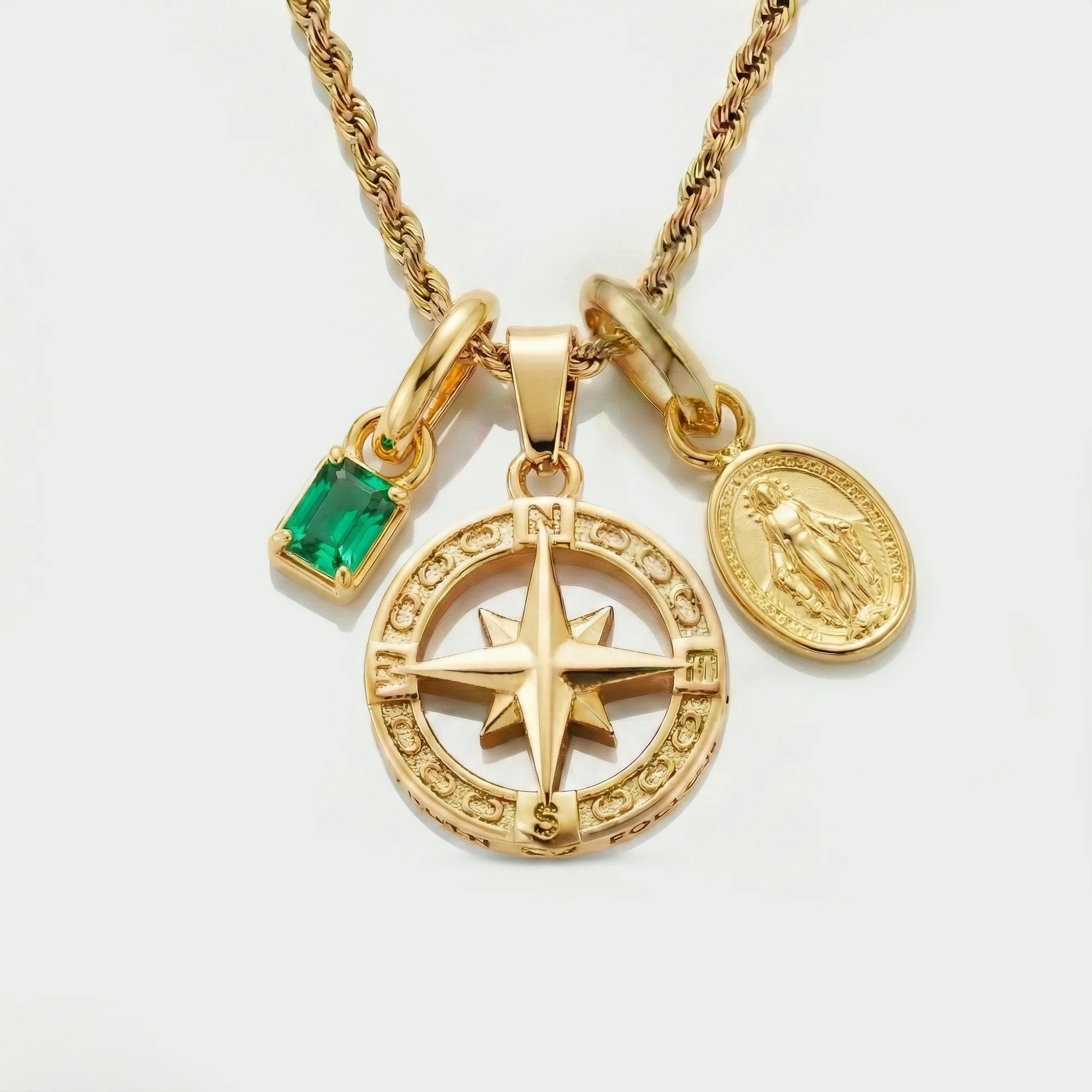 Build Your Own Pendant (Gold) | Emerald Stone - Image 83