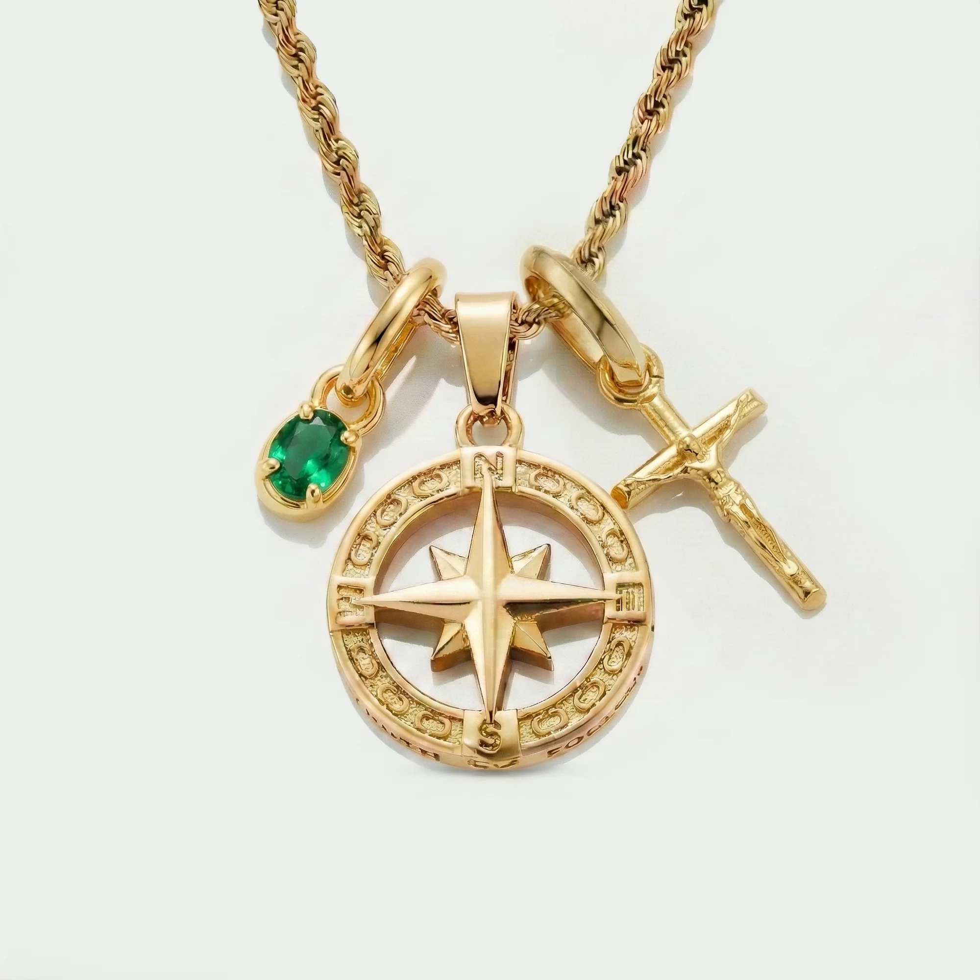 Build Your Own Pendant (Gold) | Emerald Stone - Image 87