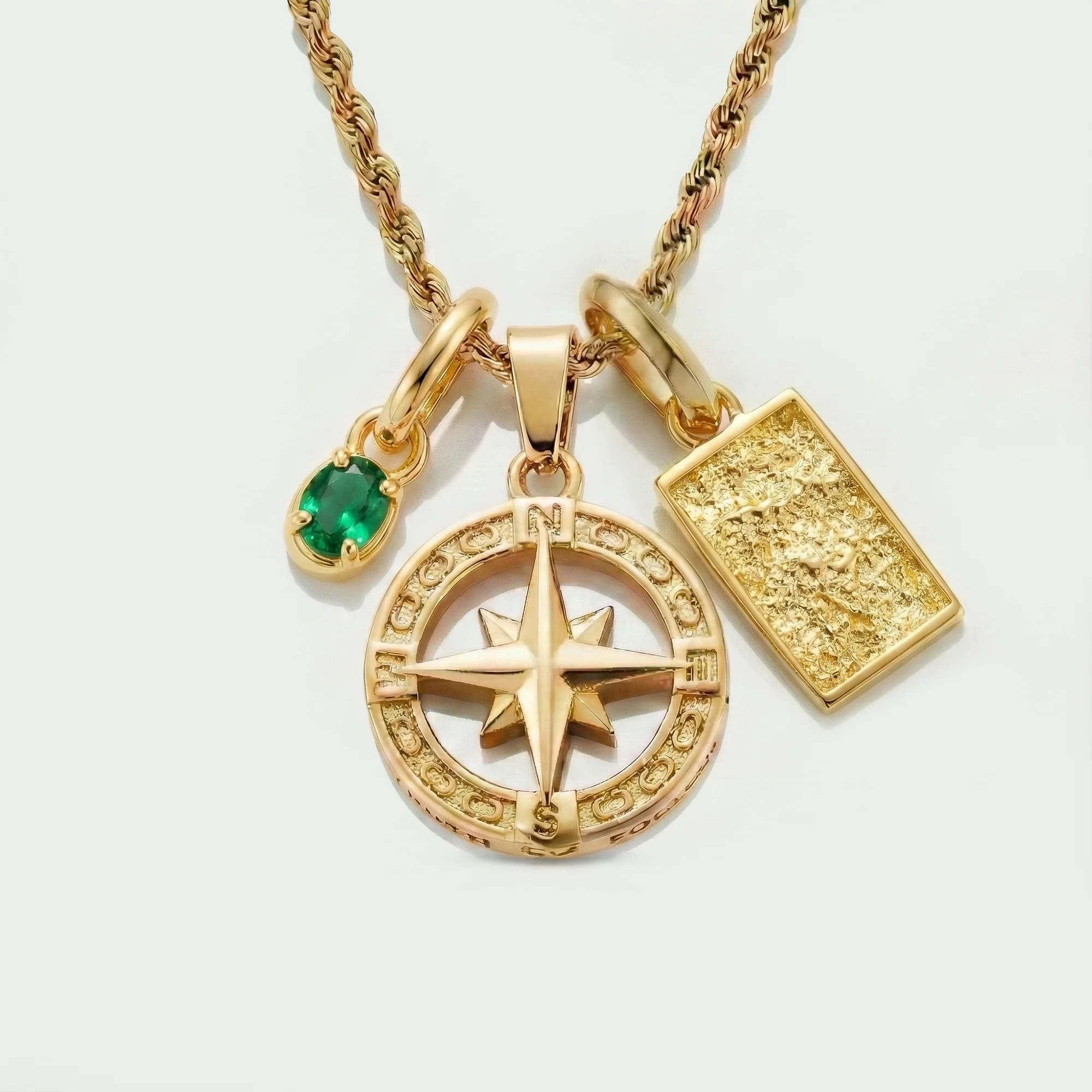 Build Your Own Pendant (Gold) | Emerald Stone - Image 88