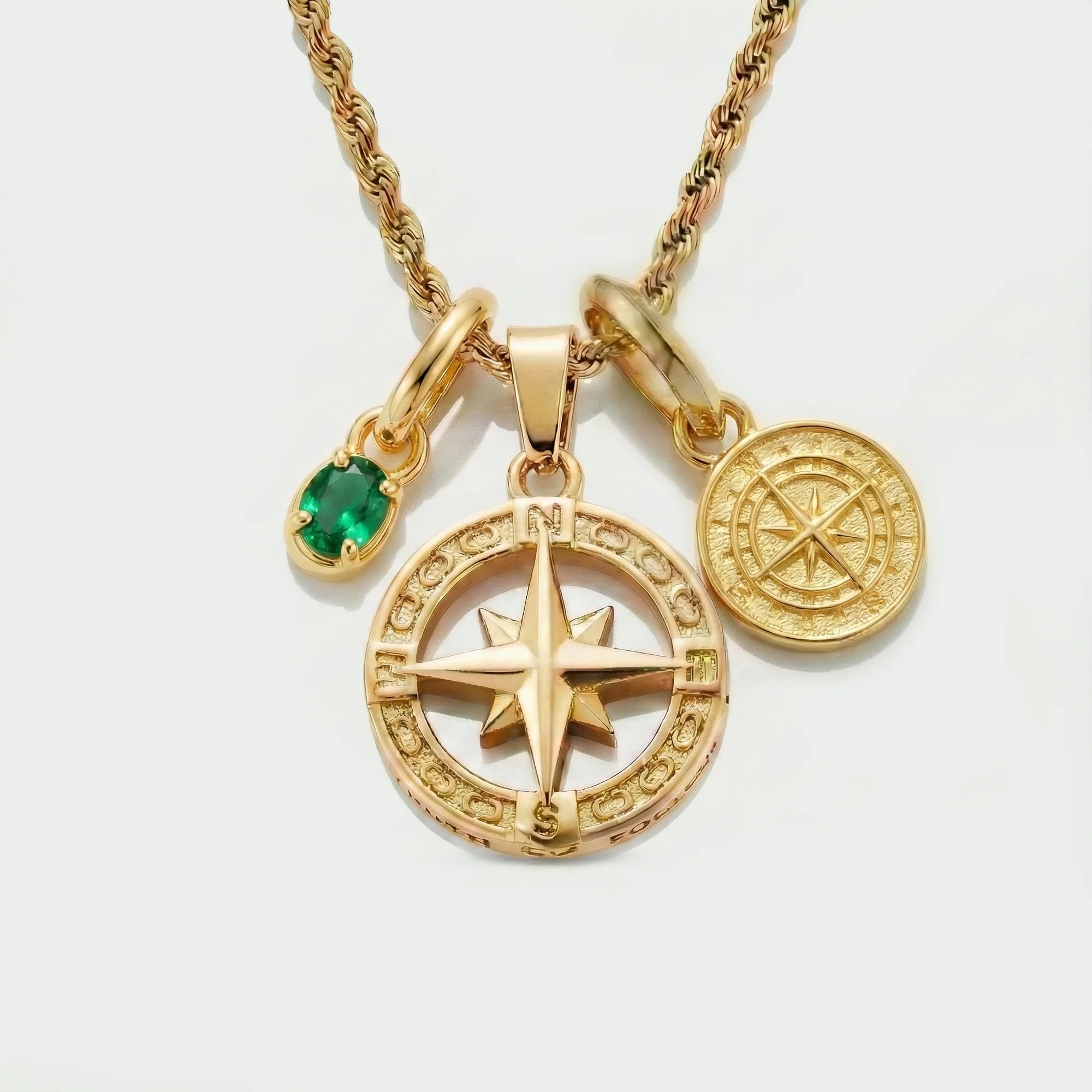 Build Your Own Pendant (Gold) | Emerald Stone - Image 90