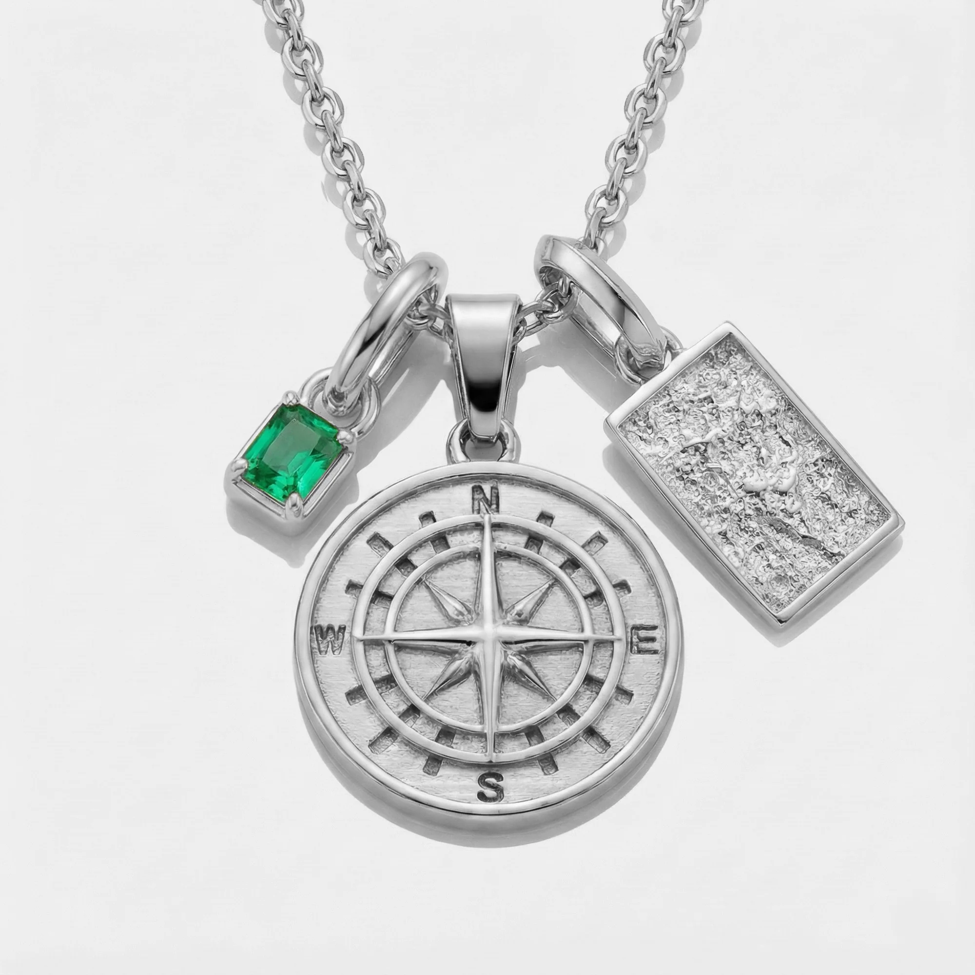 Build Your Own Pendant (Silver) | Emerald Stone - Image 11