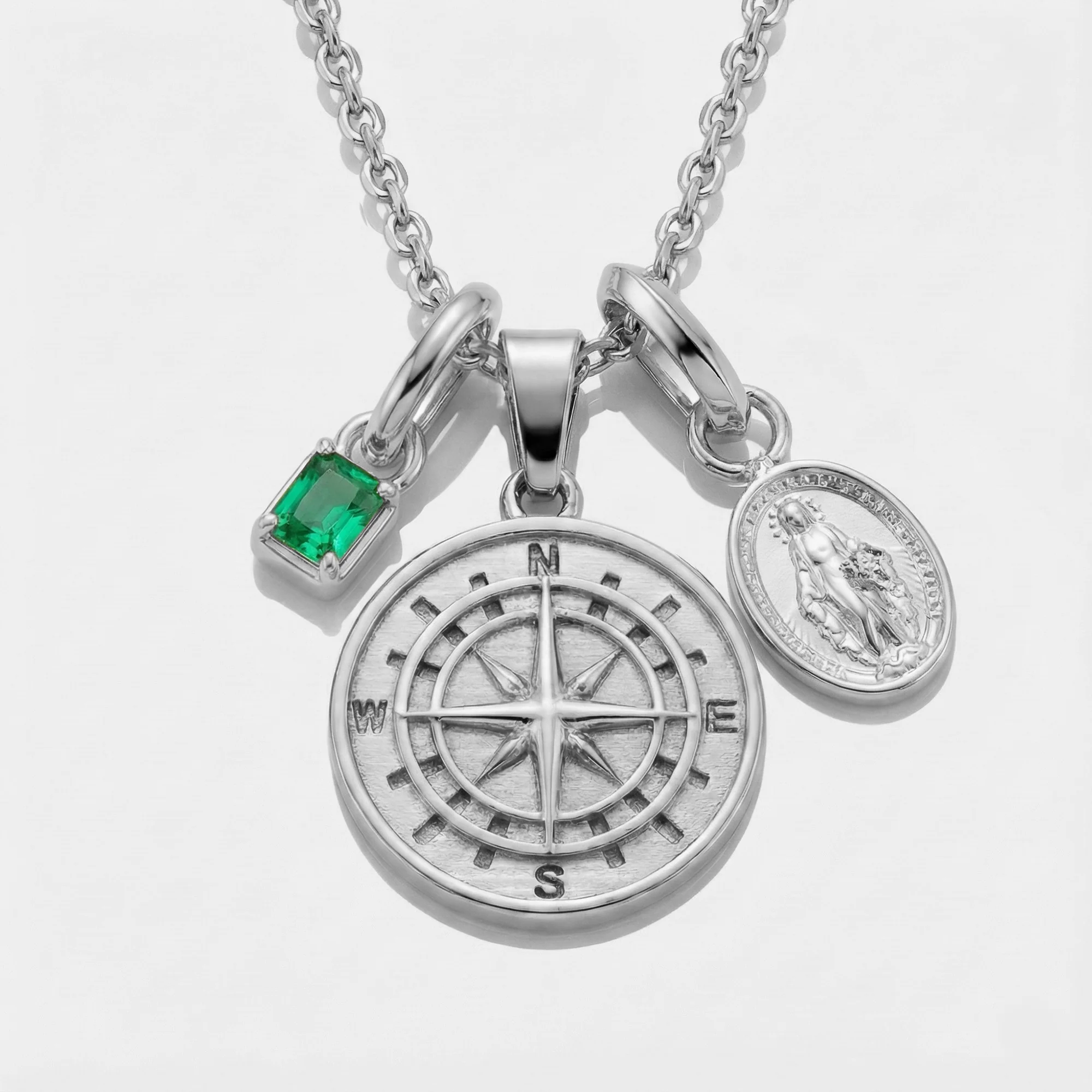 Build Your Own Pendant (Silver) | Emerald Stone - Image 12