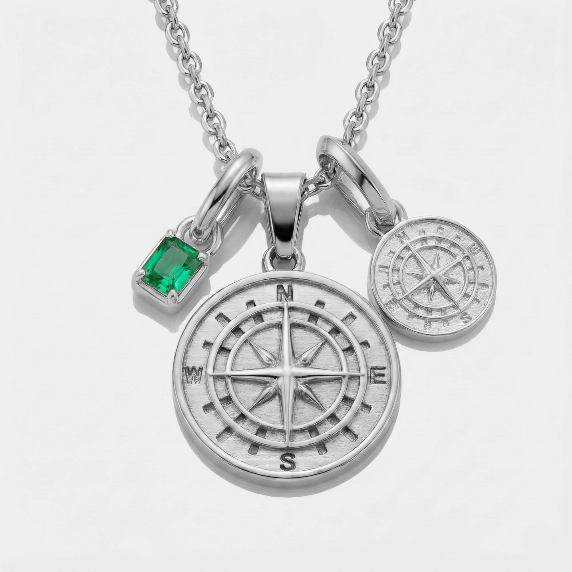 Build Your Own Pendant (Silver) | Emerald Stone - Image 13