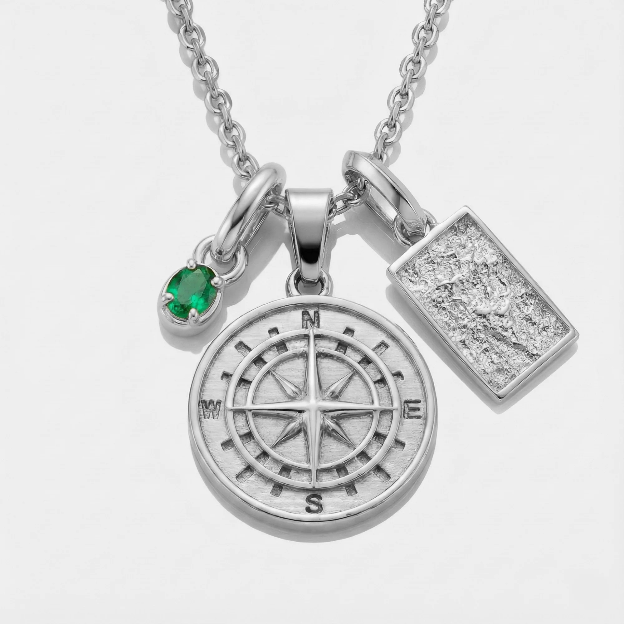 Build Your Own Pendant (Silver) | Emerald Stone - Image 17