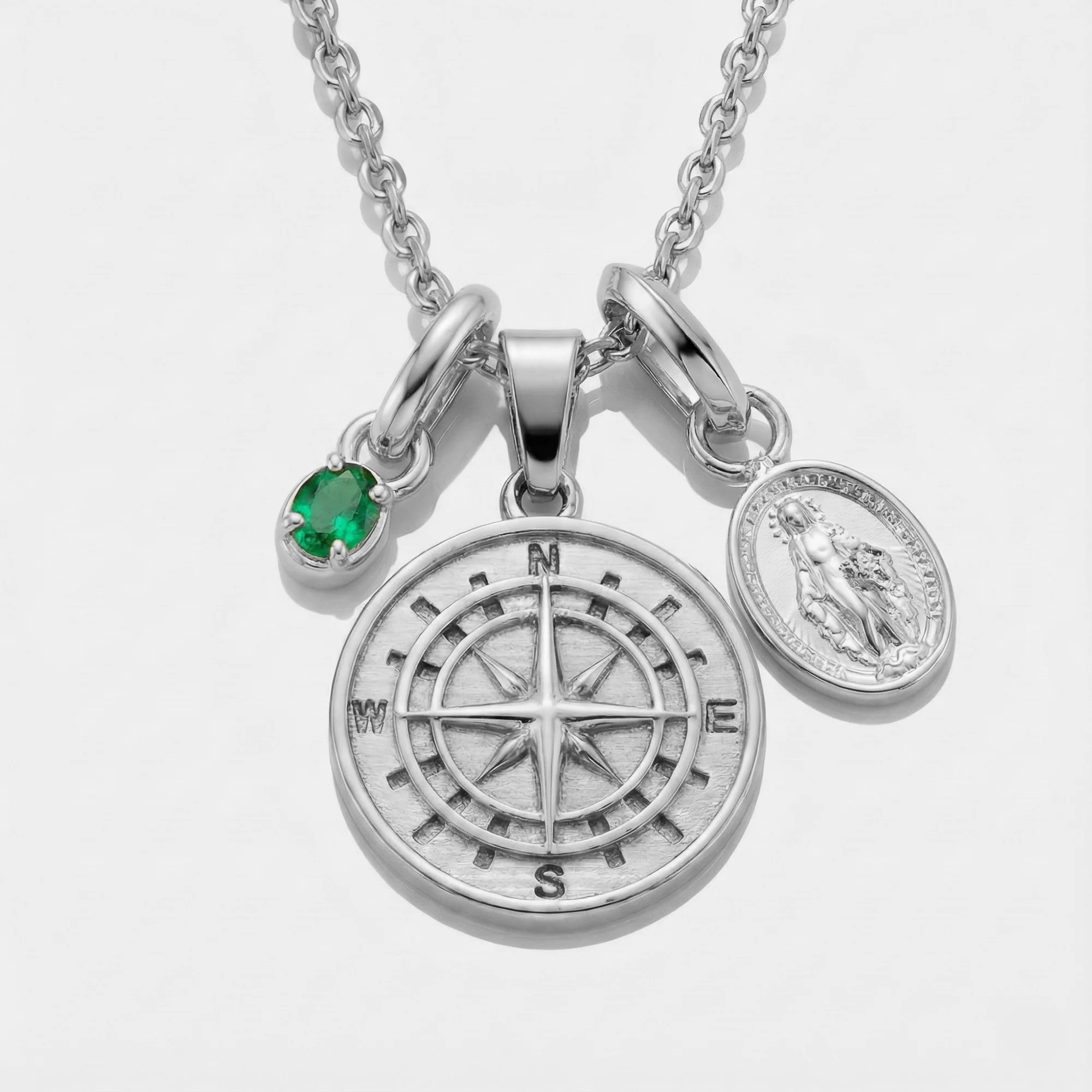 Build Your Own Pendant (Silver) | Emerald Stone - Image 18