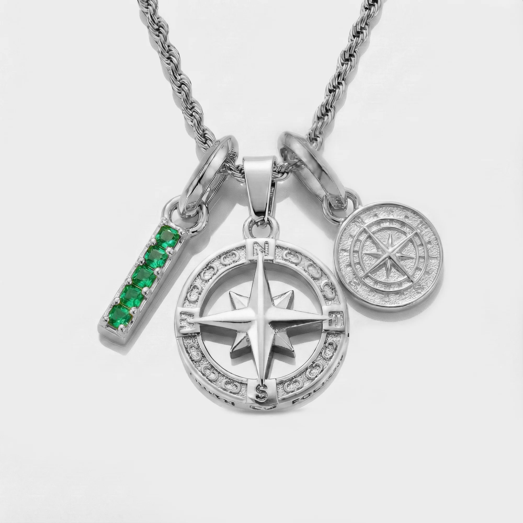 Build Your Own Pendant (Silver) | Emerald Stone - Image 2