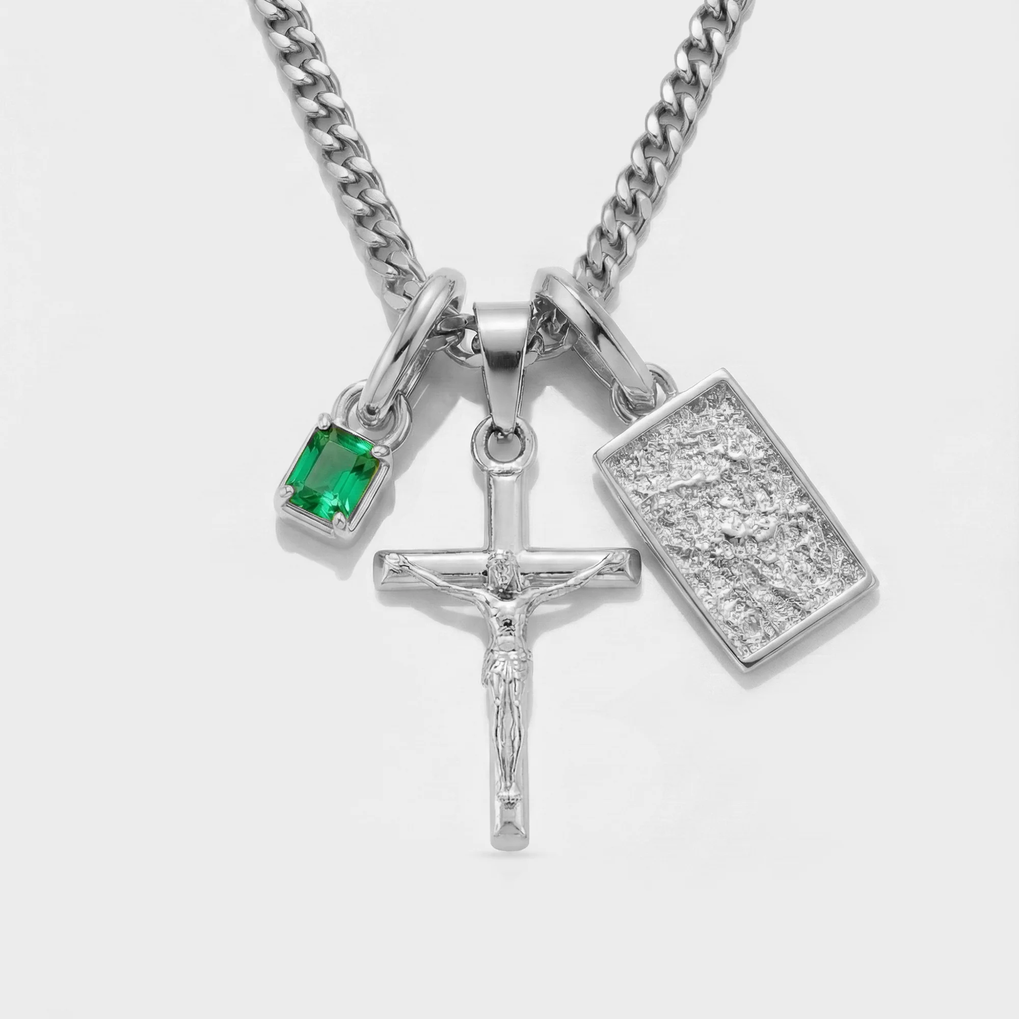 Build Your Own Pendant (Silver) | Emerald Stone - Image 29