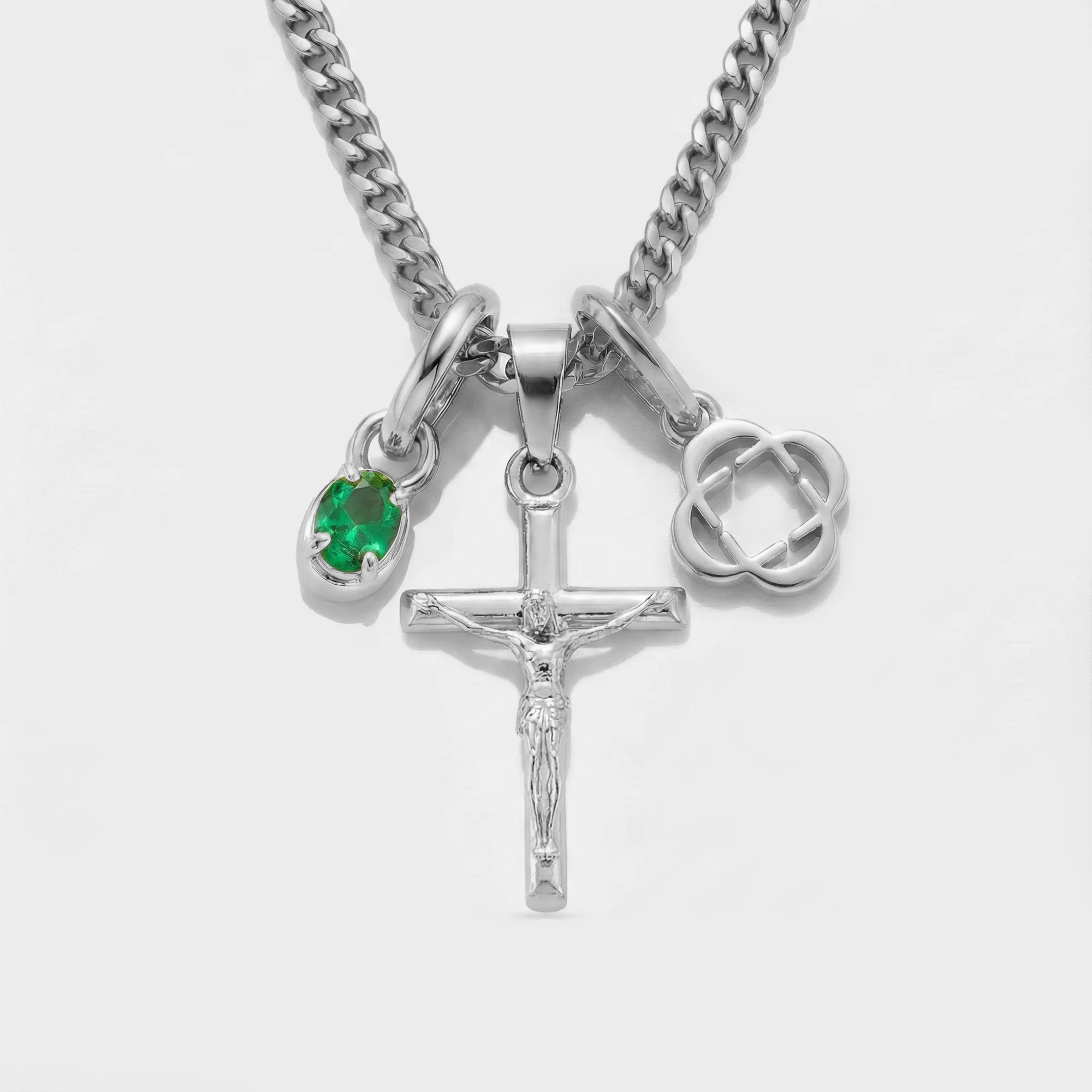 Build Your Own Pendant (Silver) | Emerald Stone - Image 37