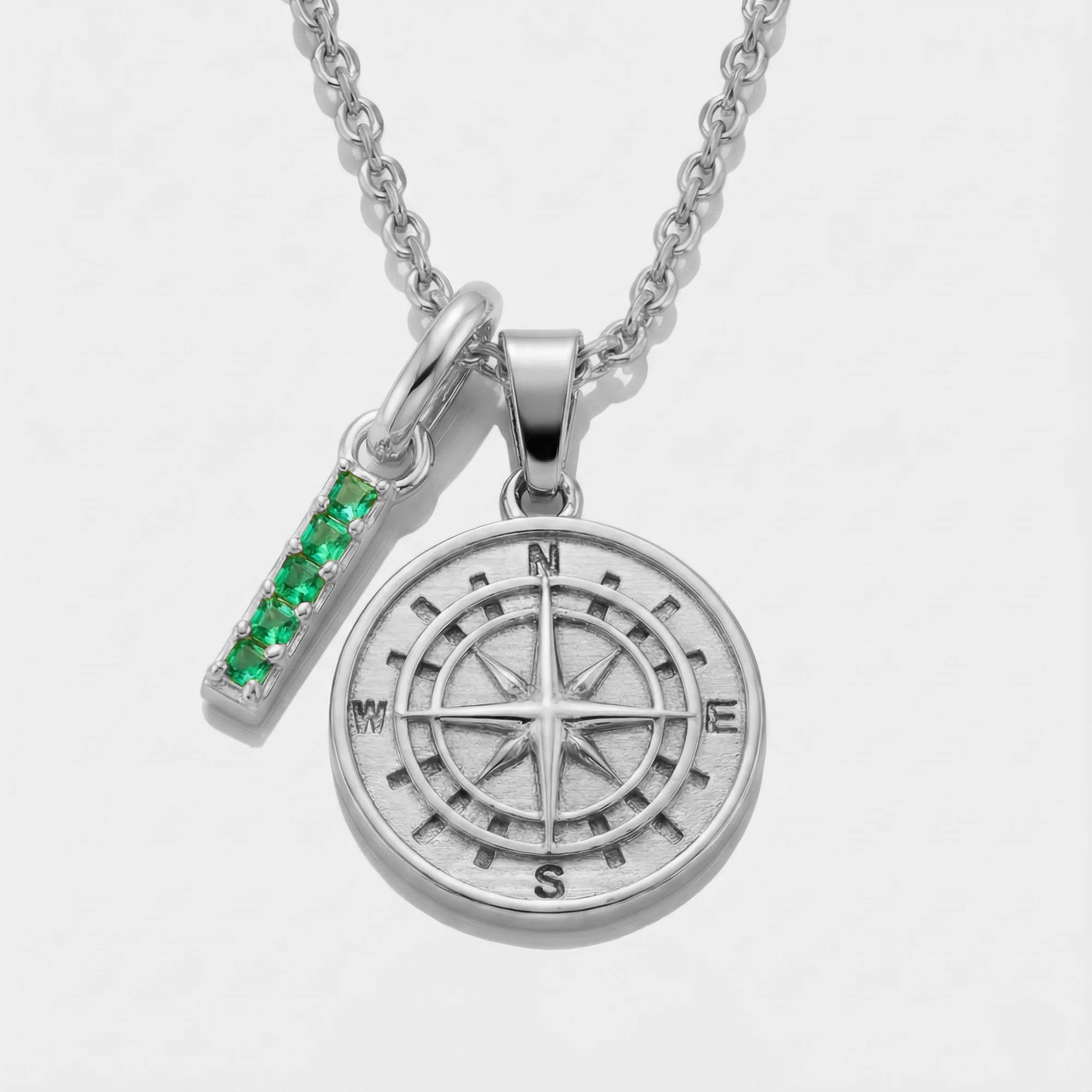 Build Your Own Pendant (Silver) | Emerald Stone - Image 4