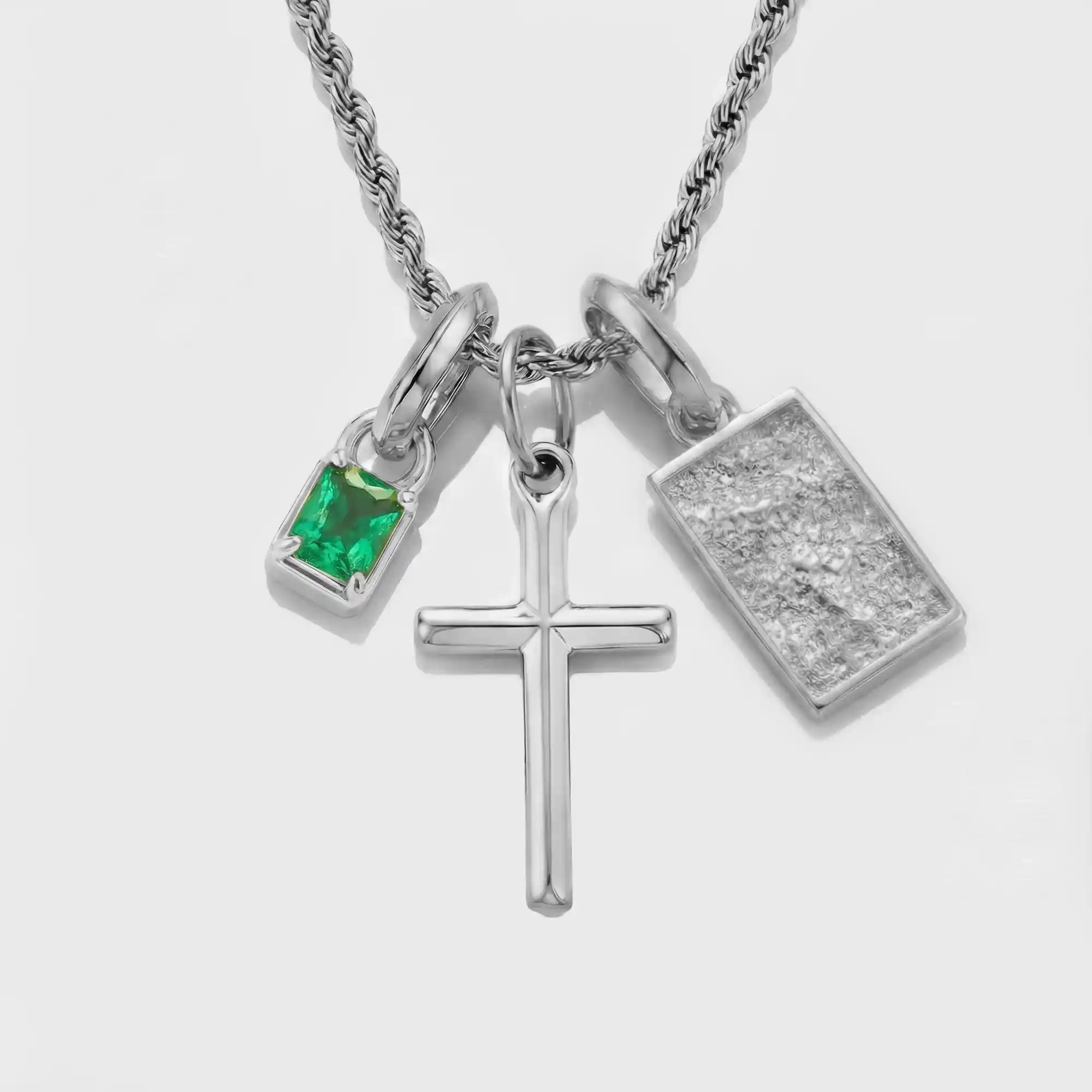 Build Your Own Pendant (Silver) | Emerald Stone - Image 46
