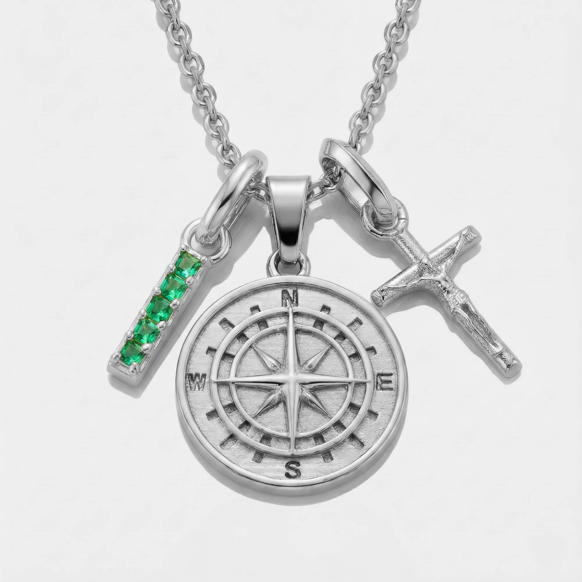 Build Your Own Pendant (Silver) | Emerald Stone - Image 5