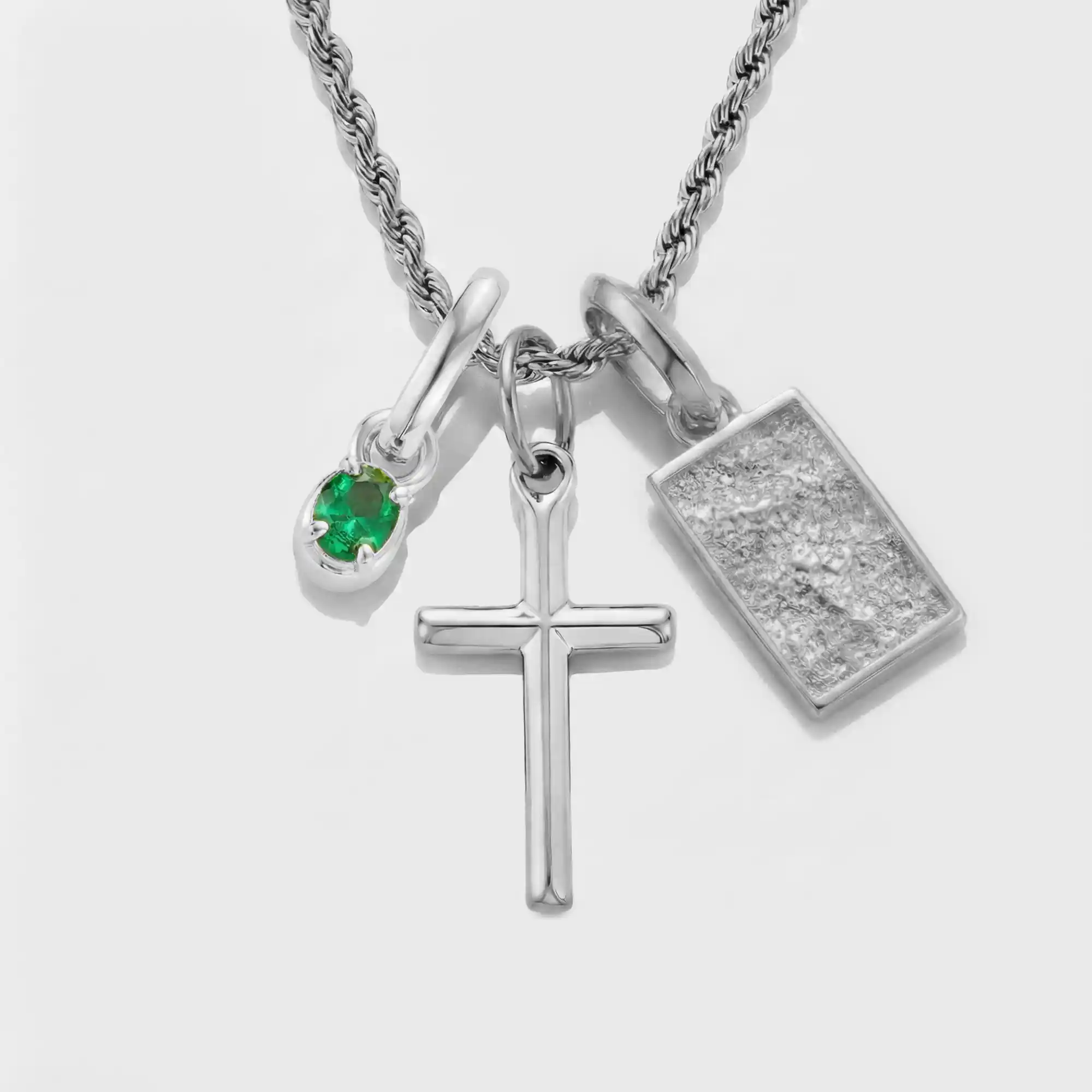 Build Your Own Pendant (Silver) | Emerald Stone - Image 52