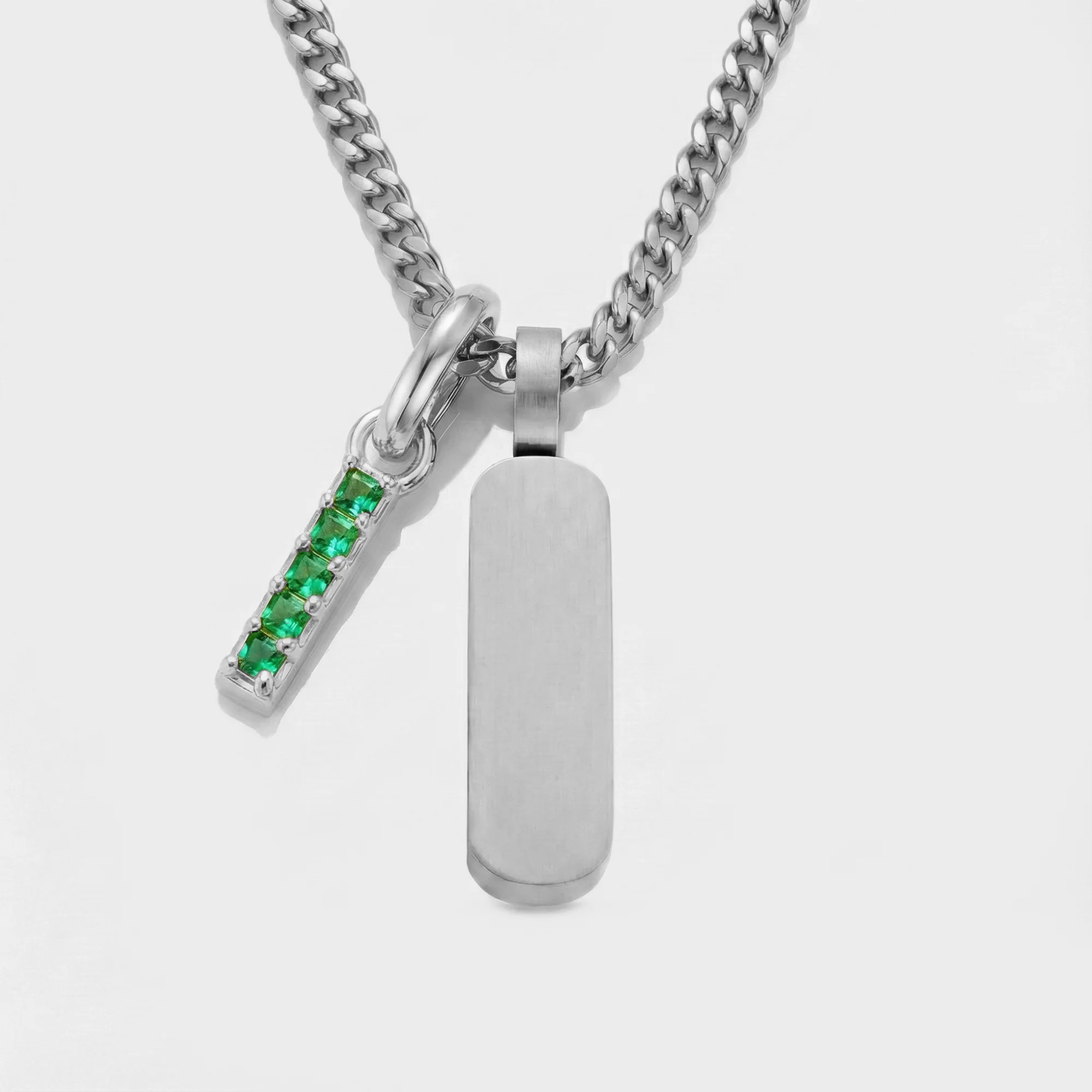 Build Your Own Pendant (Silver) | Emerald Stone - Image 56
