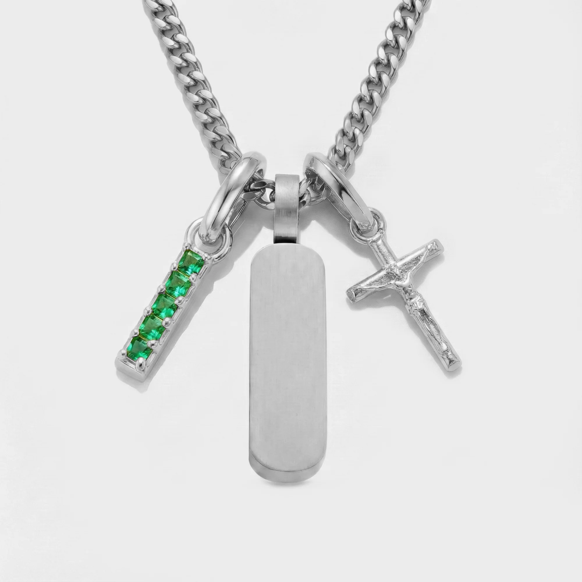 Build Your Own Pendant (Silver) | Emerald Stone - Image 57