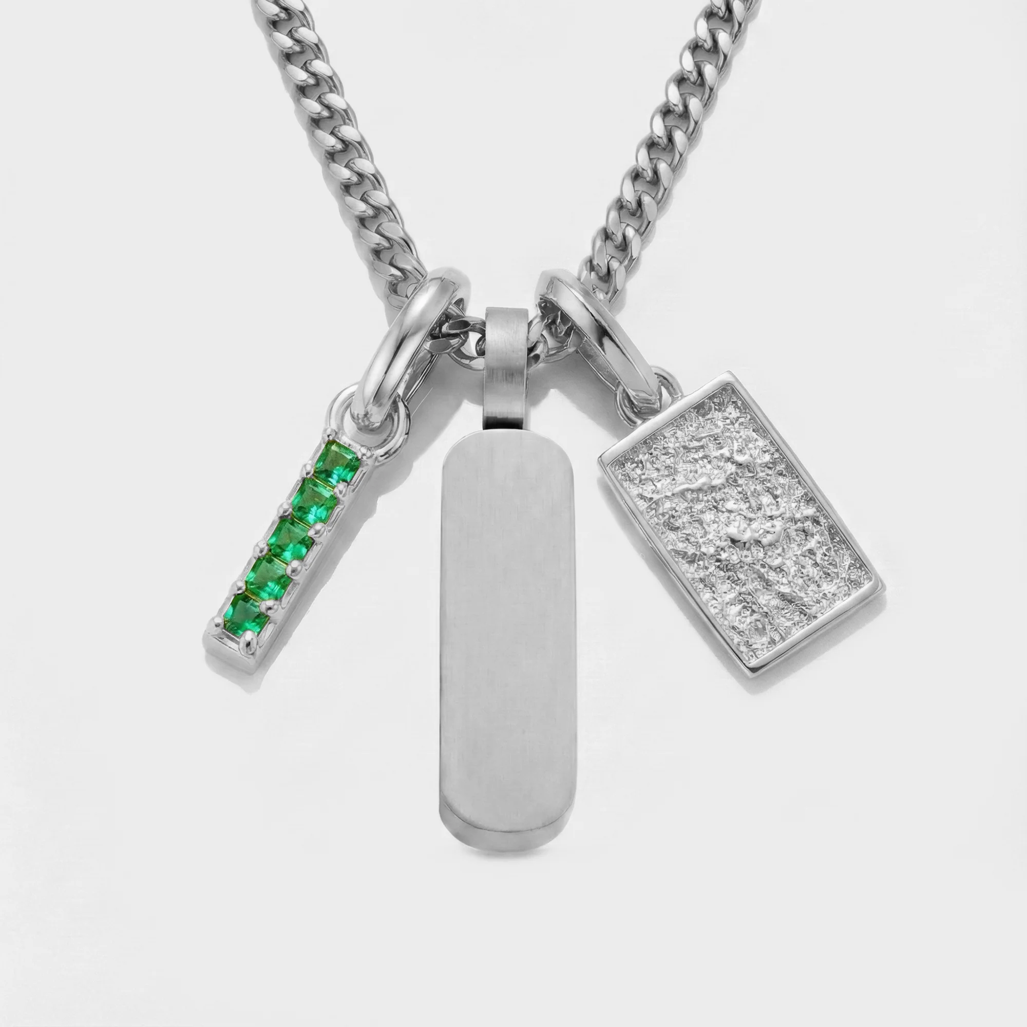Build Your Own Pendant (Silver) | Emerald Stone - Image 58