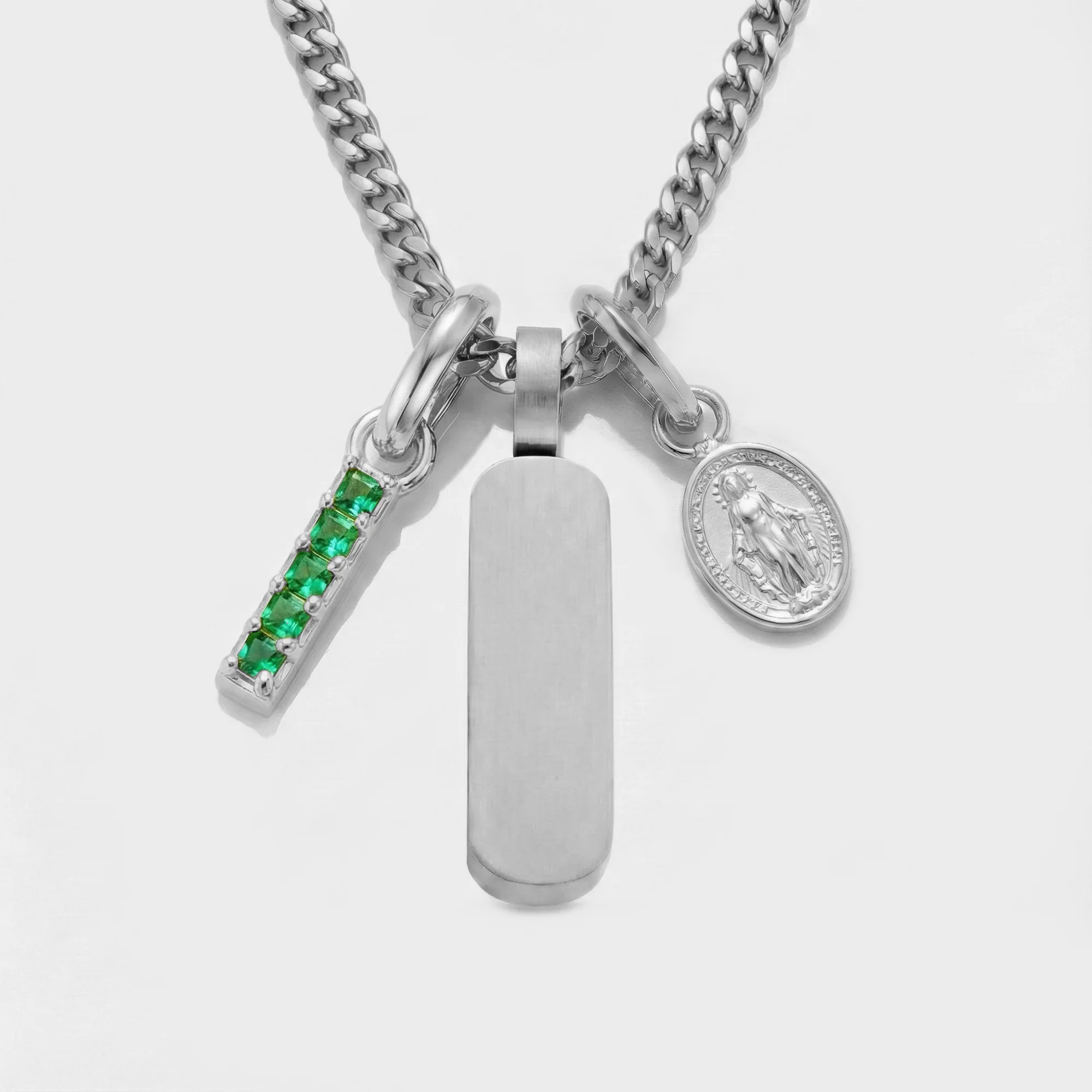 Build Your Own Pendant (Silver) | Emerald Stone - Image 59