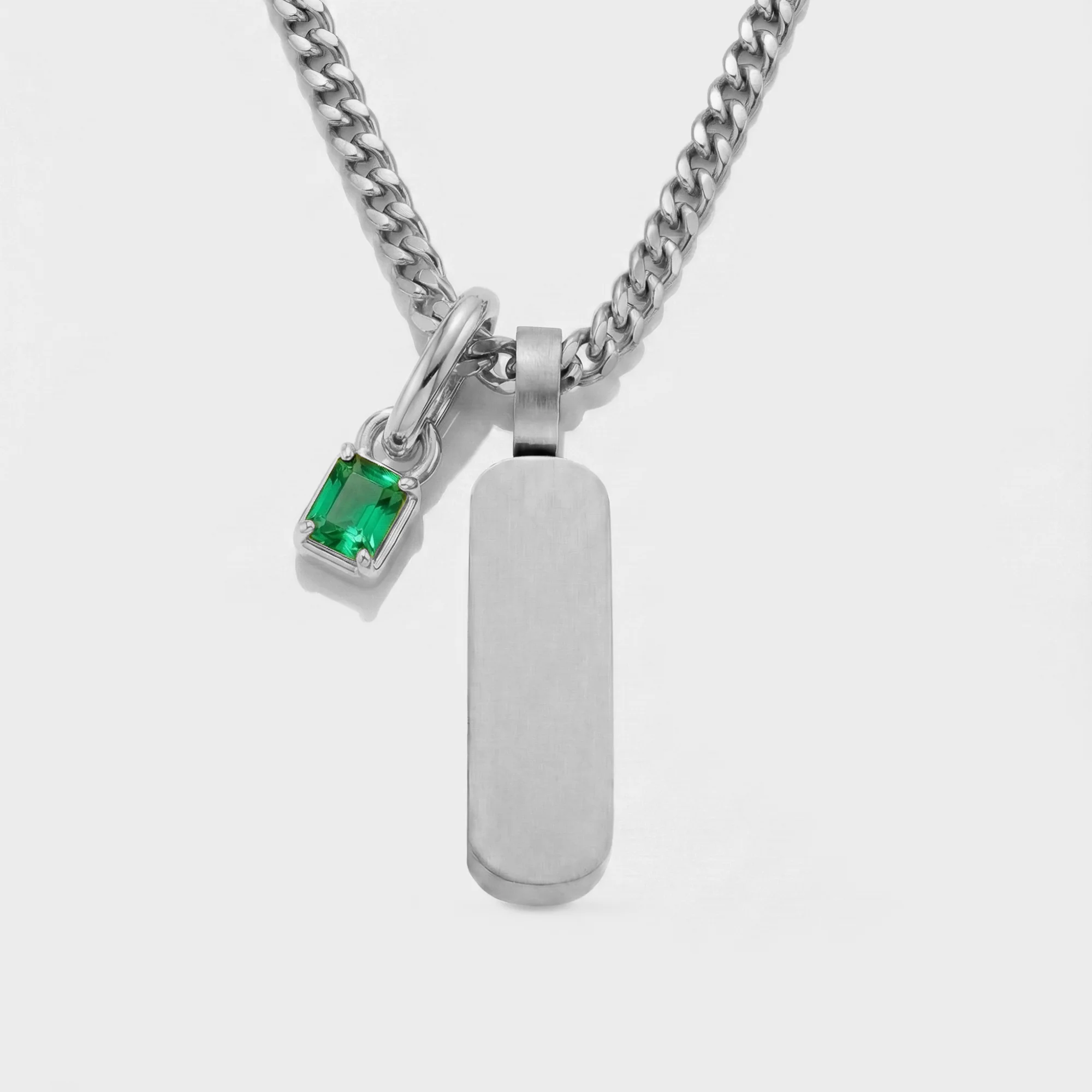 Build Your Own Pendant (Silver) | Emerald Stone - Image 62