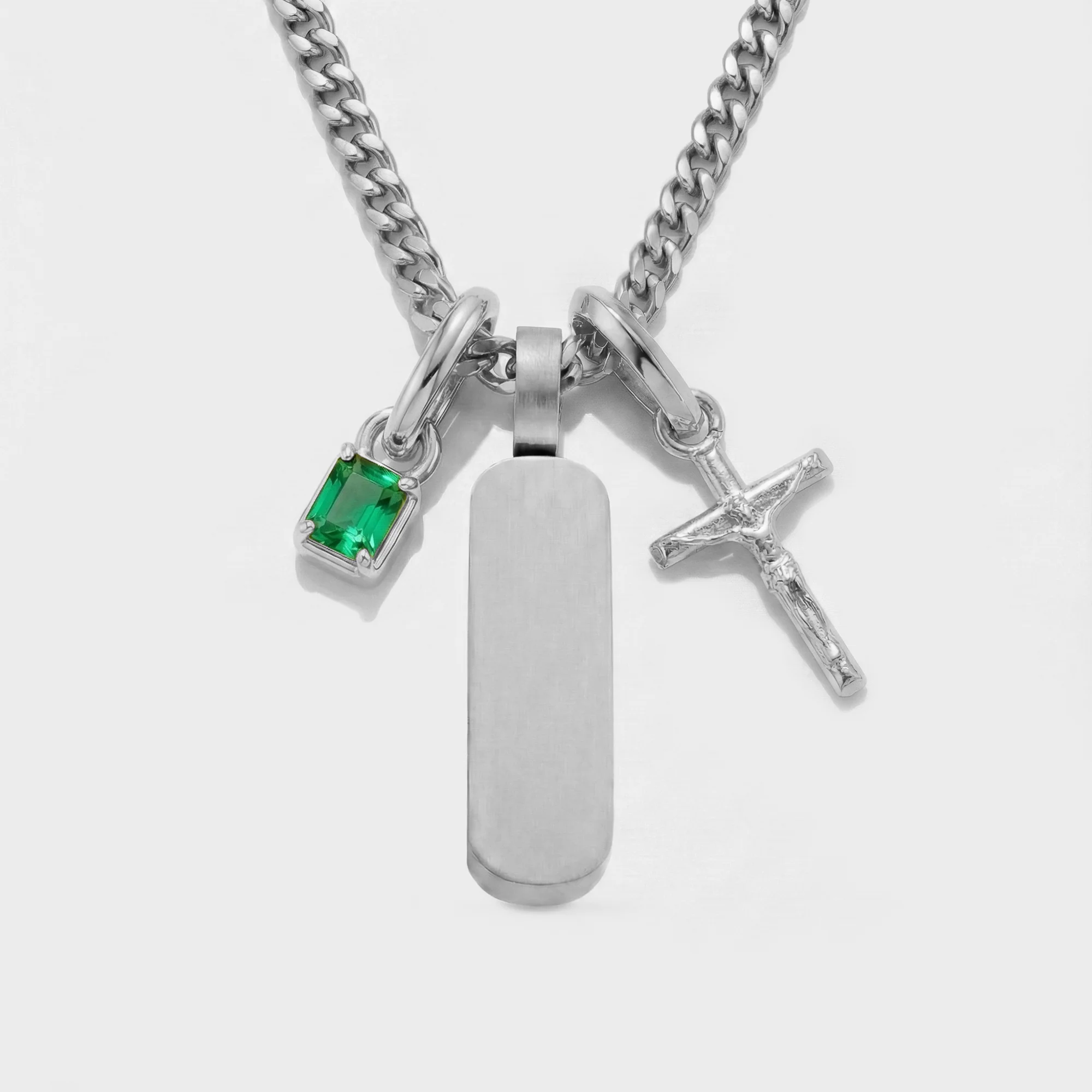 Build Your Own Pendant (Silver) | Emerald Stone - Image 63