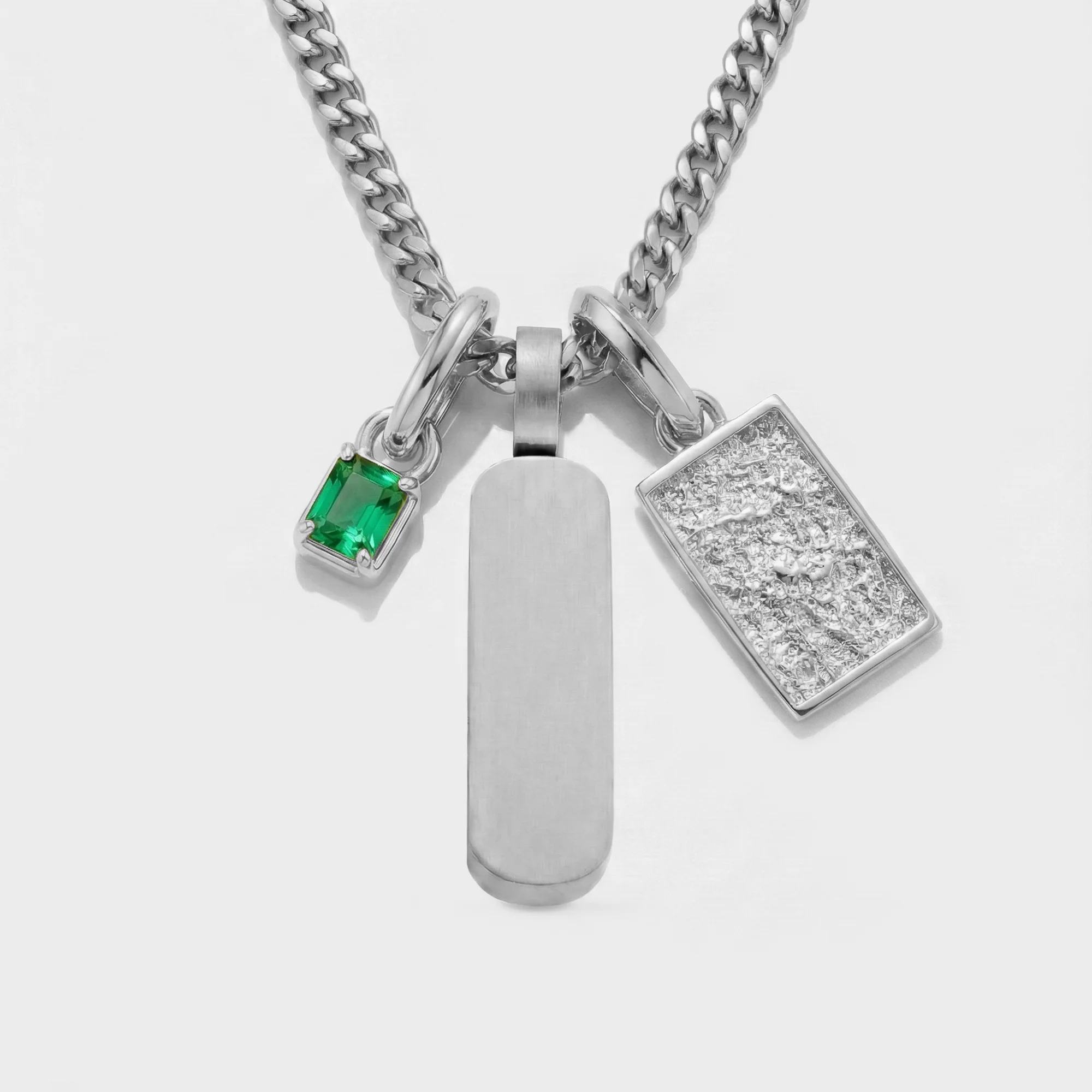 Build Your Own Pendant (Silver) | Emerald Stone - Image 64