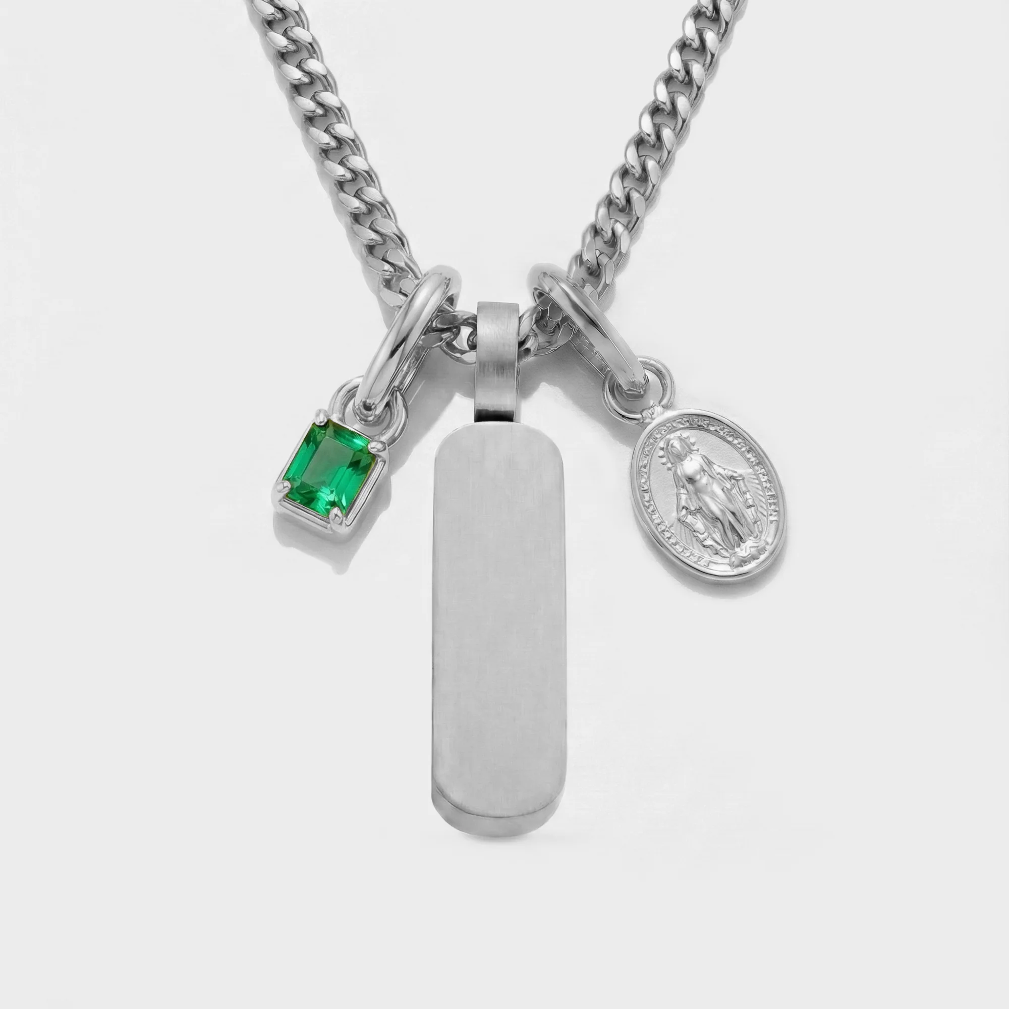 Build Your Own Pendant (Silver) | Emerald Stone - Image 65