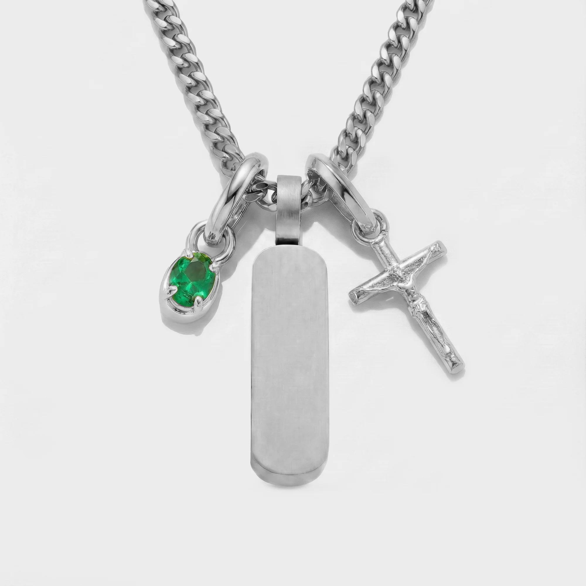 Build Your Own Pendant (Silver) | Emerald Stone - Image 69