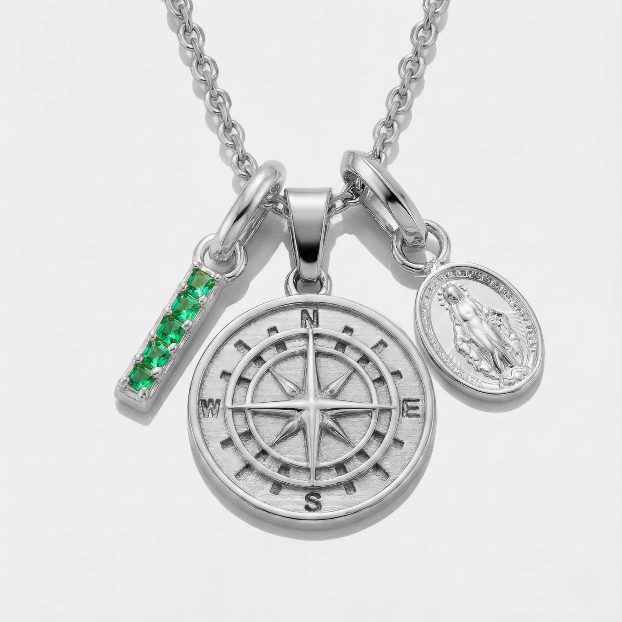 Build Your Own Pendant (Silver) | Emerald Stone - Image 7