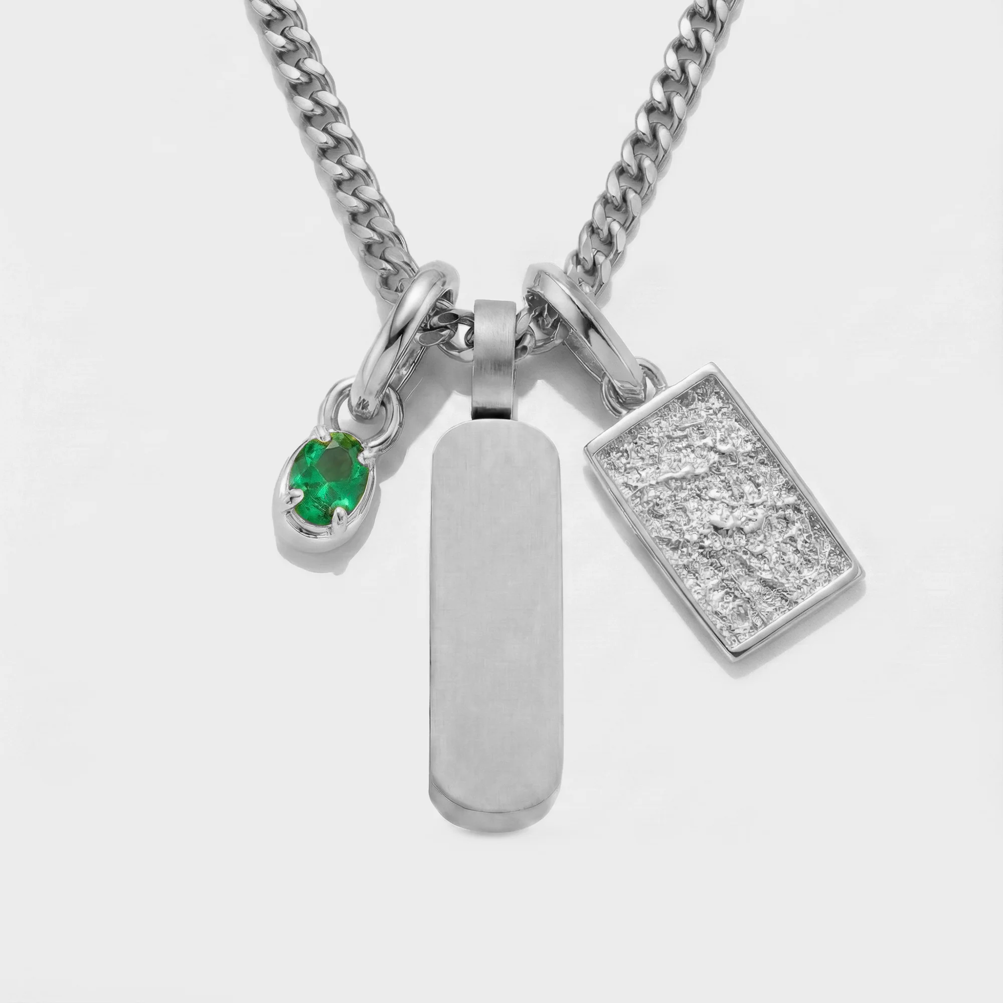 Build Your Own Pendant (Silver) | Emerald Stone - Image 70