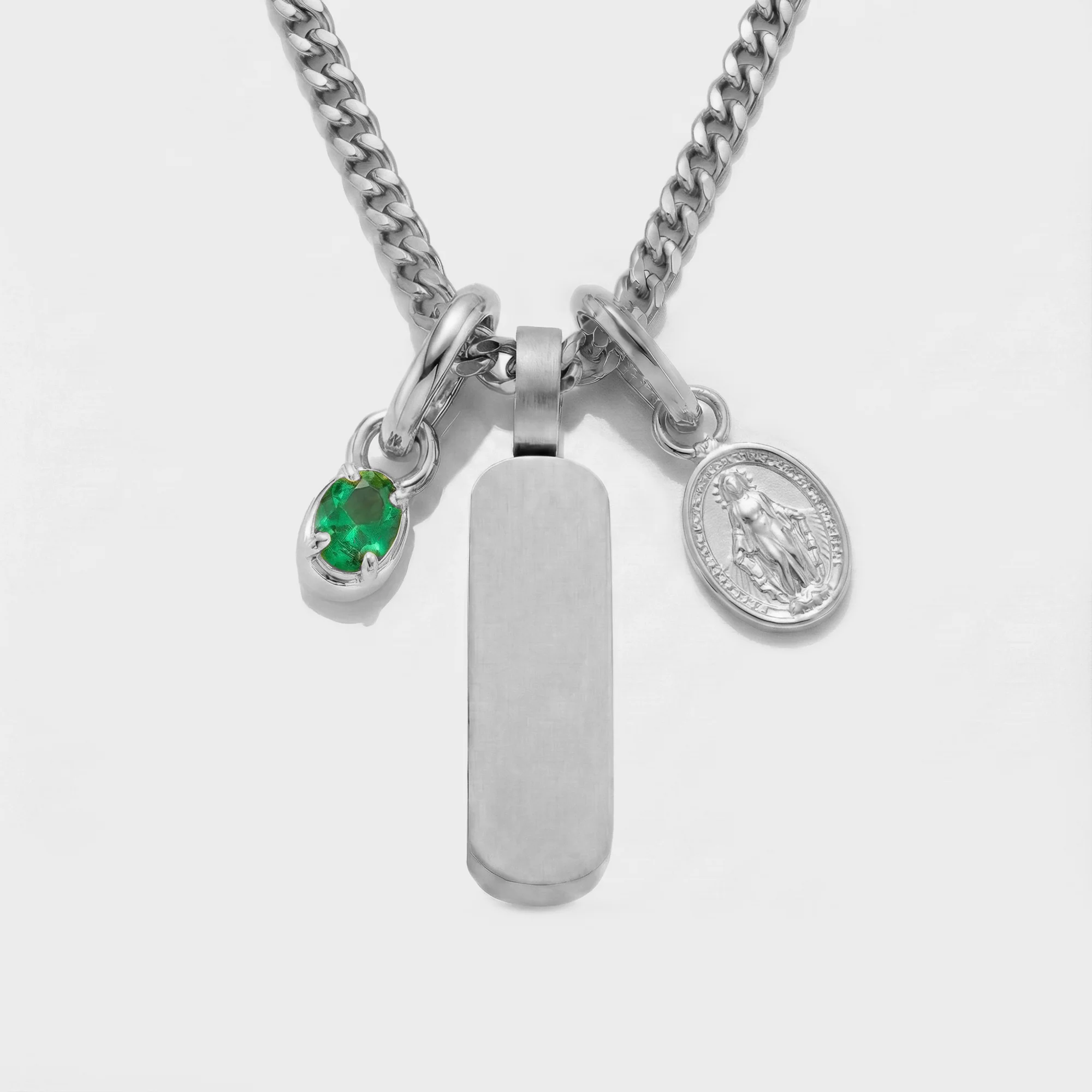 Build Your Own Pendant (Silver) | Emerald Stone - Image 71