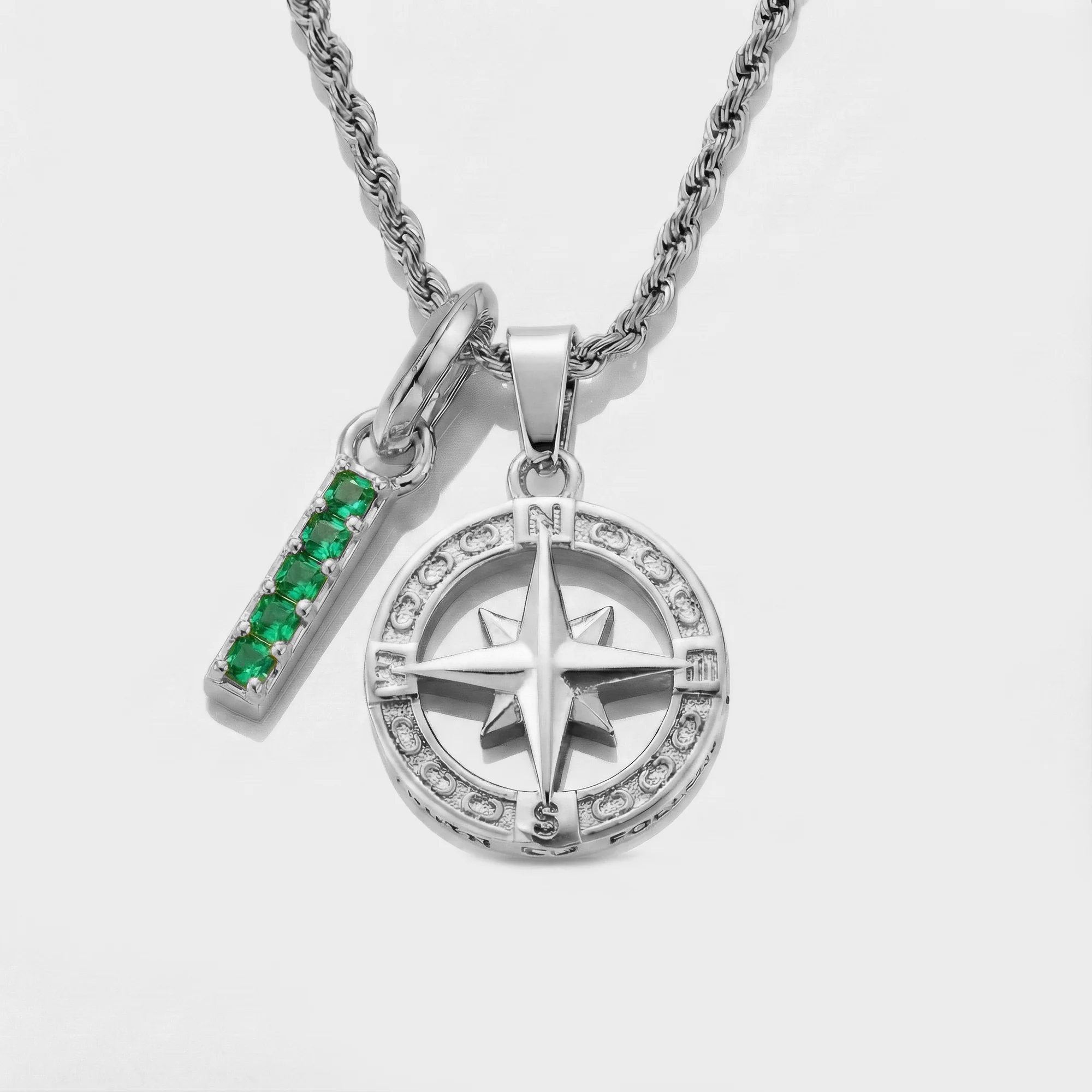 Build Your Own Pendant (Silver) | Emerald Stone - Image 74