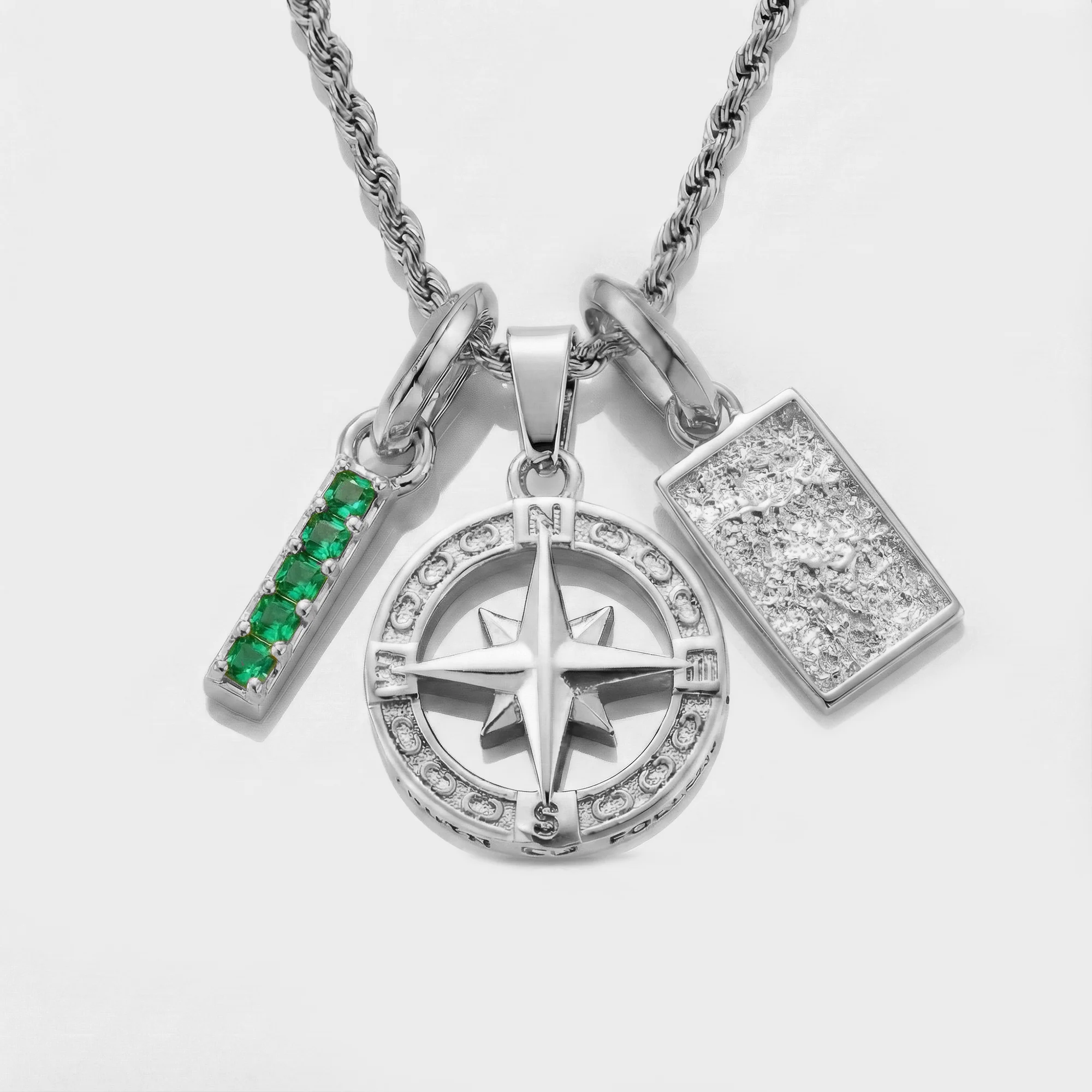 Build Your Own Pendant (Silver) | Emerald Stone - Image 76
