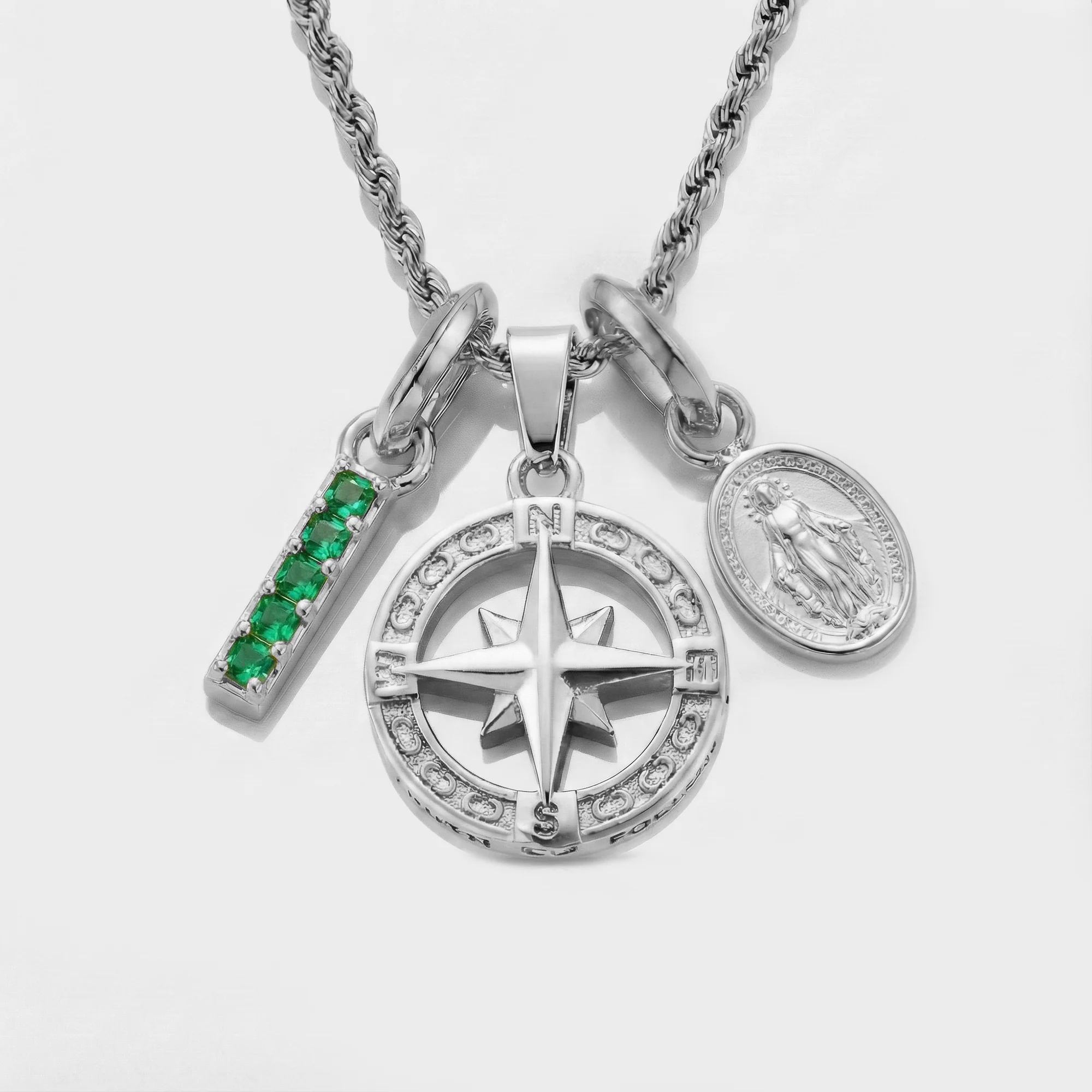 Build Your Own Pendant (Silver) | Emerald Stone - Image 77