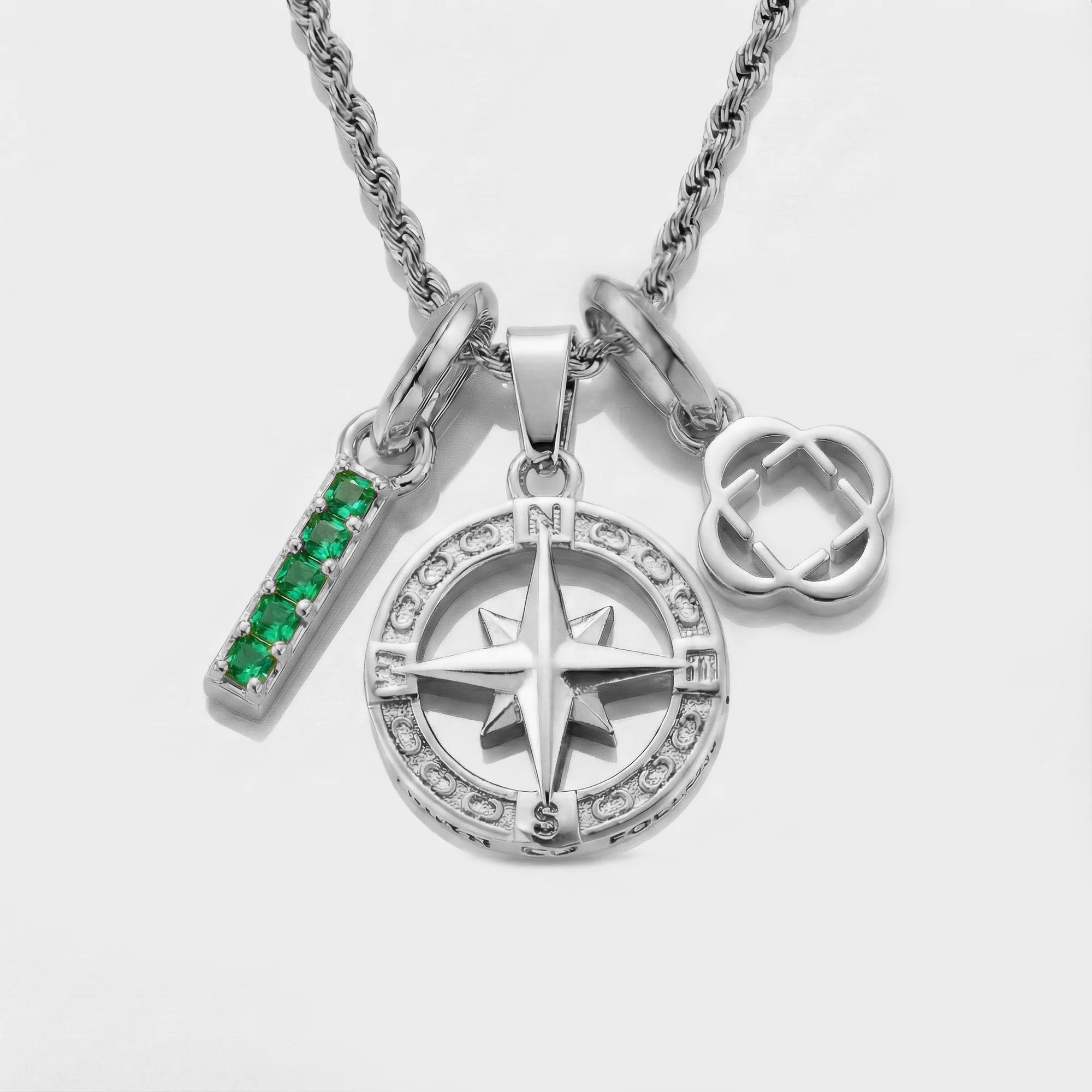Build Your Own Pendant (Silver) | Emerald Stone - Image 78