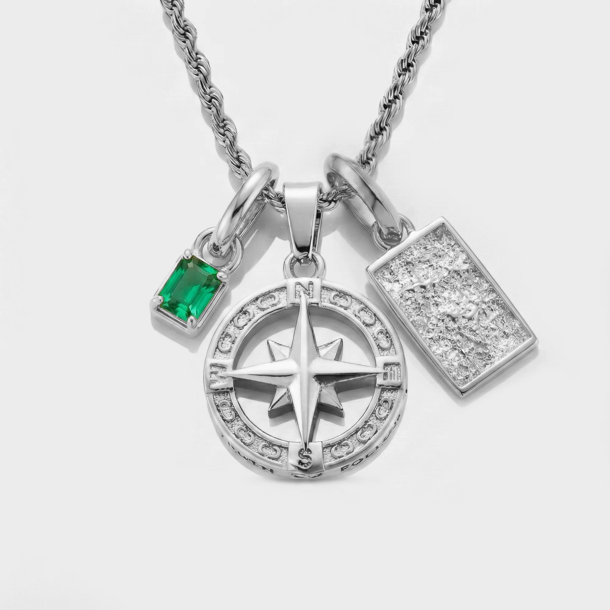 Build Your Own Pendant (Silver) | Emerald Stone - Image 81
