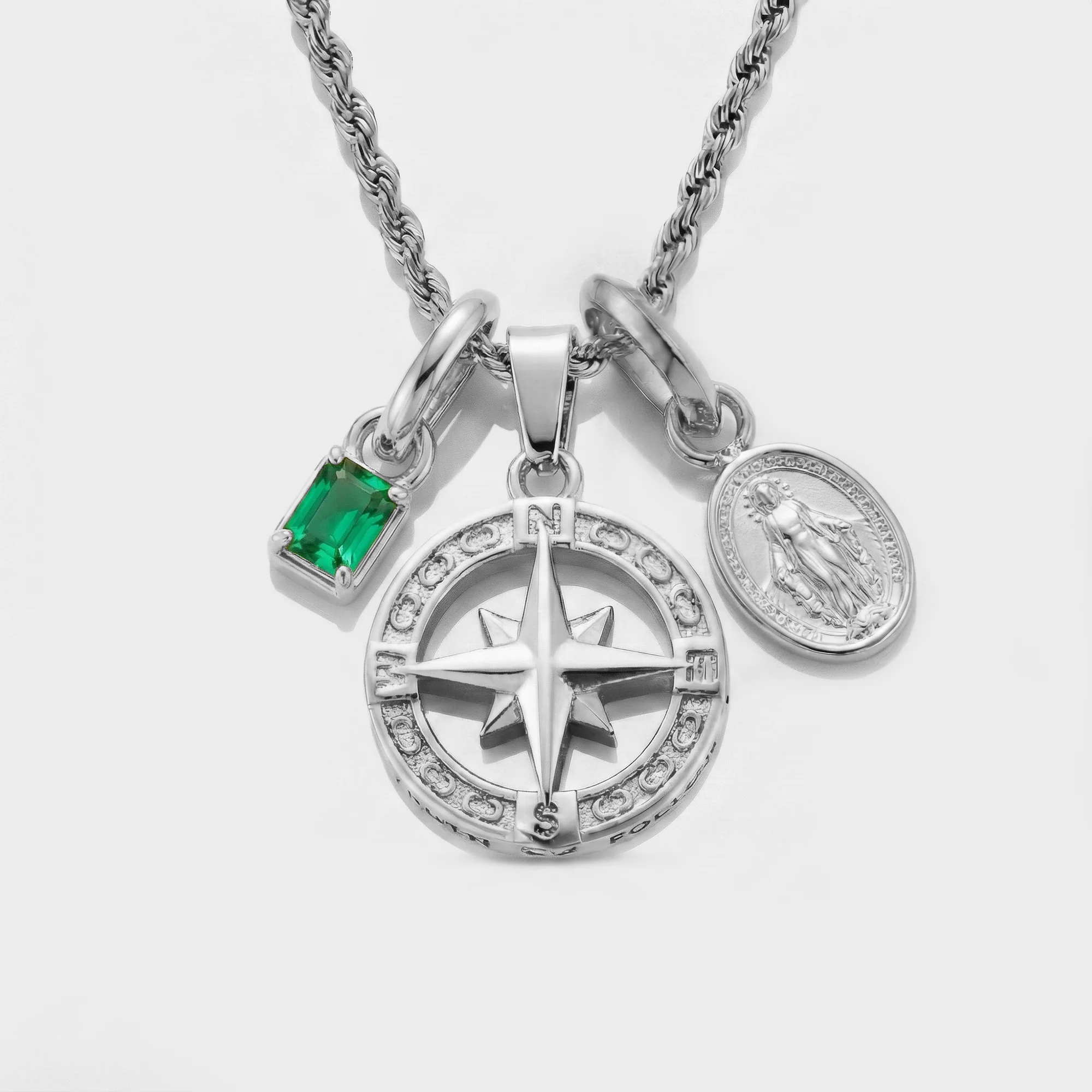 Build Your Own Pendant (Silver) | Emerald Stone - Image 82