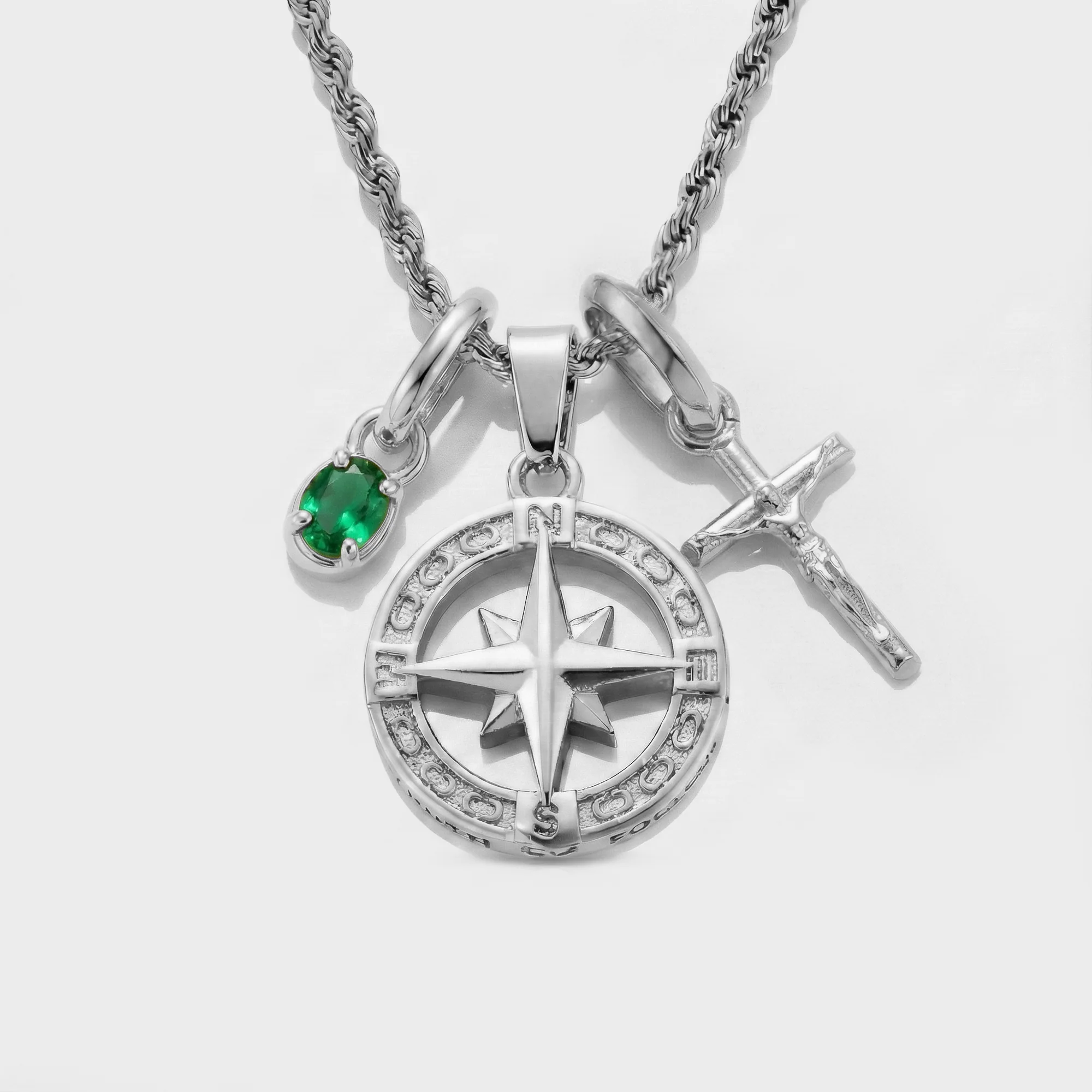 Build Your Own Pendant (Silver) | Emerald Stone - Image 86
