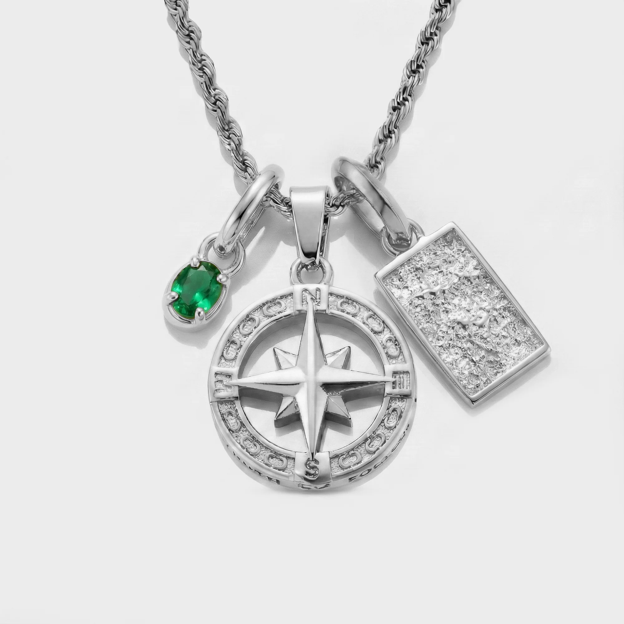 Build Your Own Pendant (Silver) | Emerald Stone - Image 87
