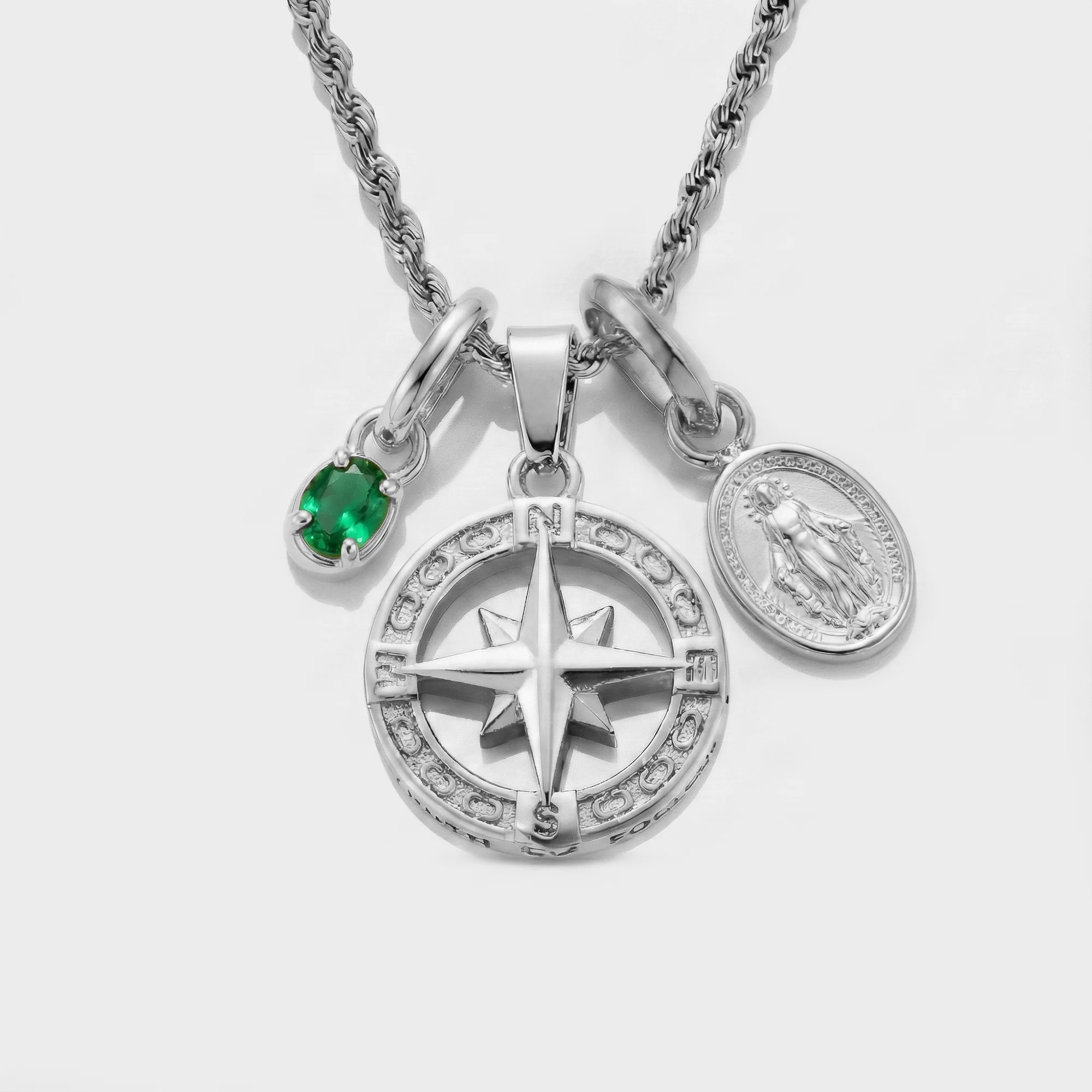 Build Your Own Pendant (Silver) | Emerald Stone - Image 88