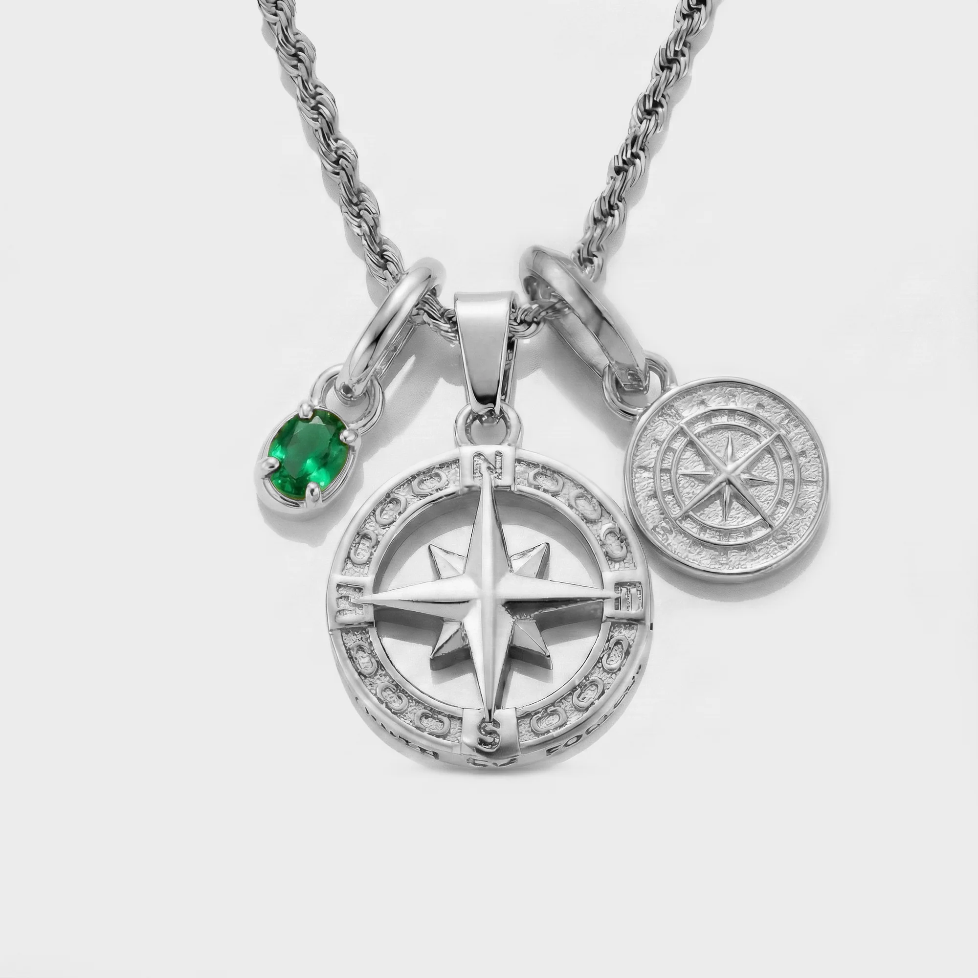 Build Your Own Pendant (Silver) | Emerald Stone - Image 90